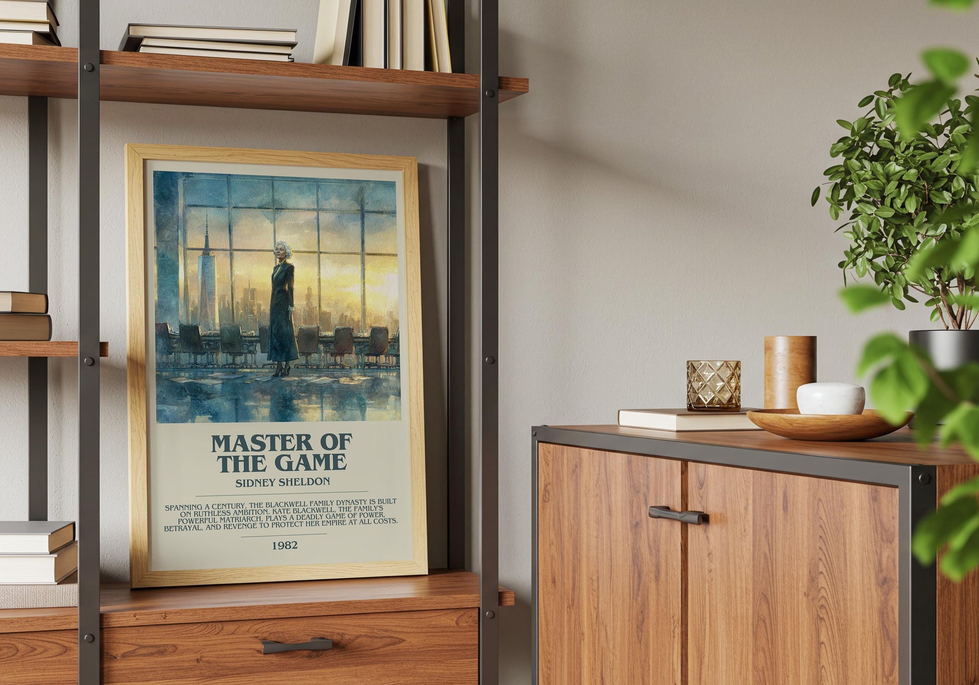 Master Of The Game by Sidney Sheldon | Descriptive Book Poster | Modern