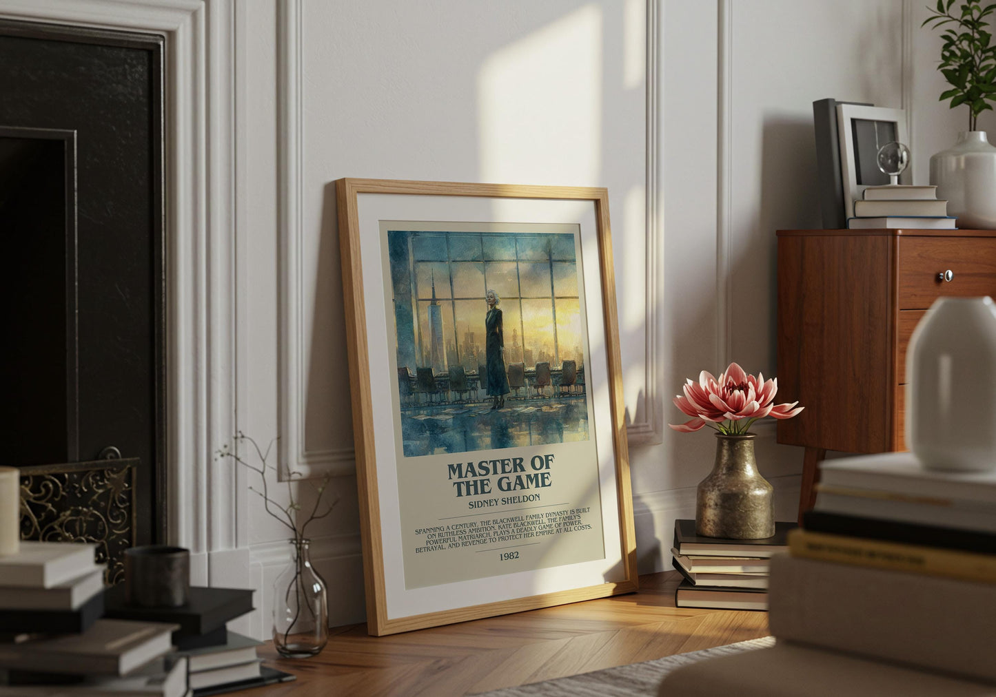 Master Of The Game by Sidney Sheldon | Descriptive Book Poster | Modern