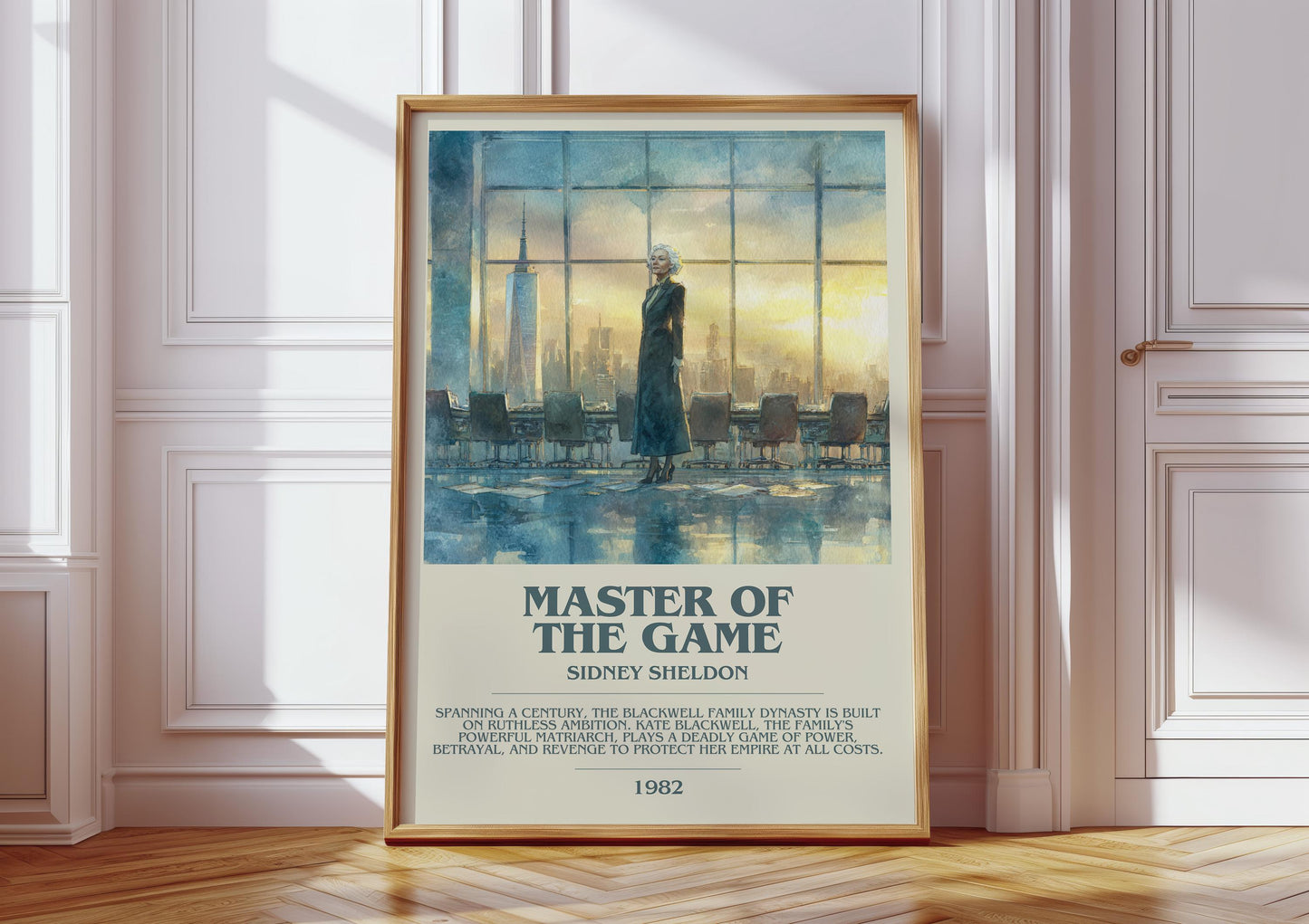 Master Of The Game by Sidney Sheldon | Descriptive Book Poster | Modern