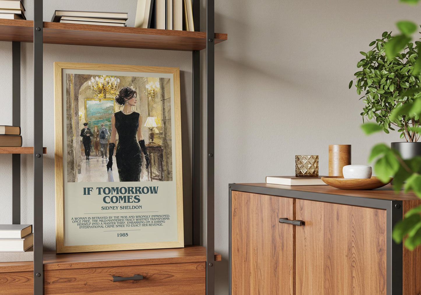 It Comes Tomorrow by Sidney Sheldon | Descriptive Book Poster | Modern