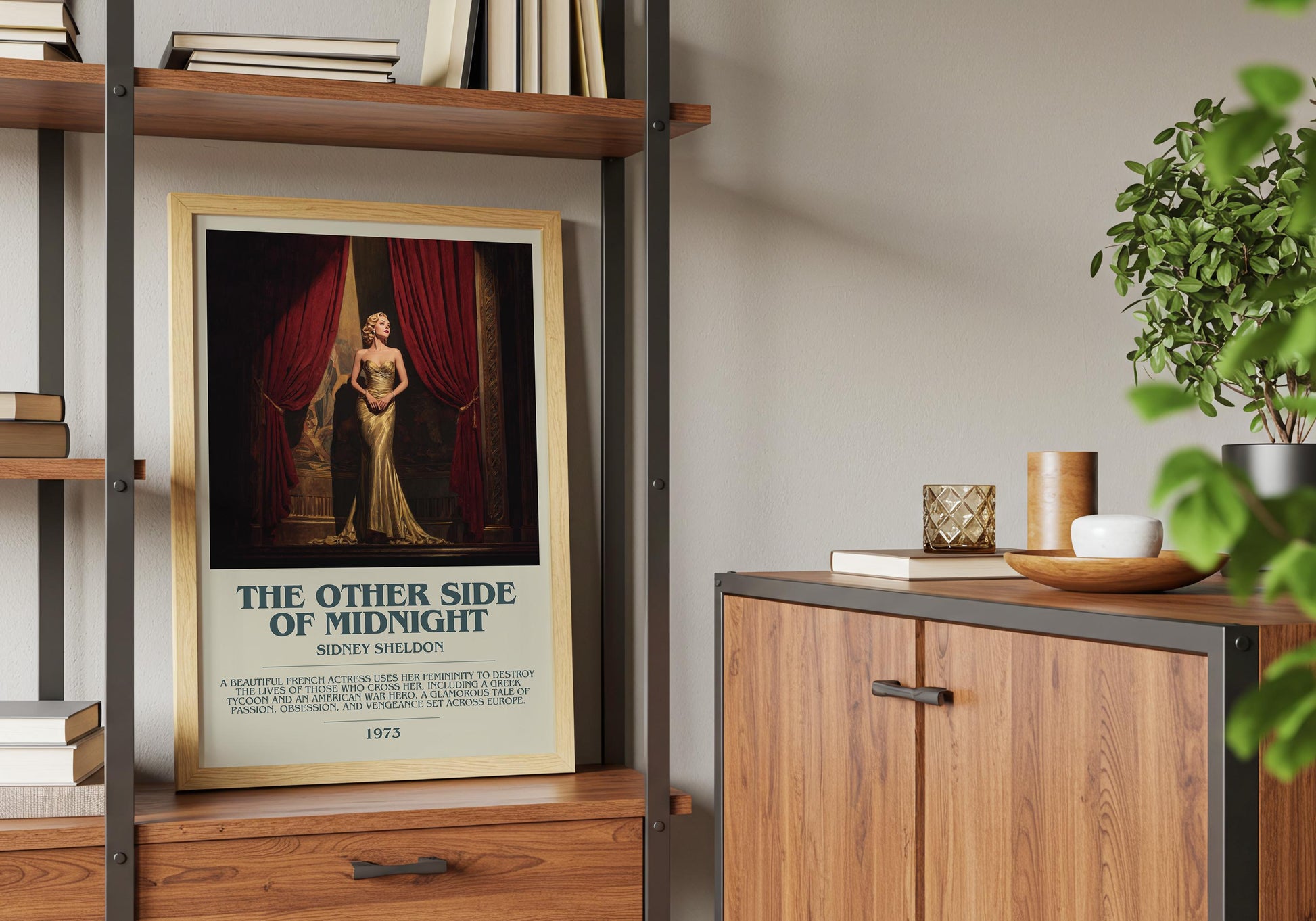 The Other Side Of Midnight by Sidney Sheldon | Descriptive Book Poster | Modern