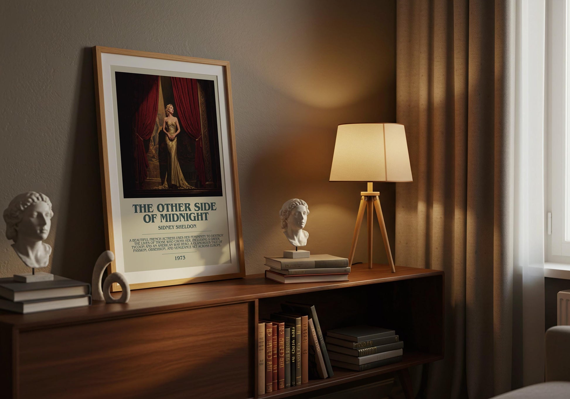 The Other Side Of Midnight by Sidney Sheldon | Descriptive Book Poster | Modern