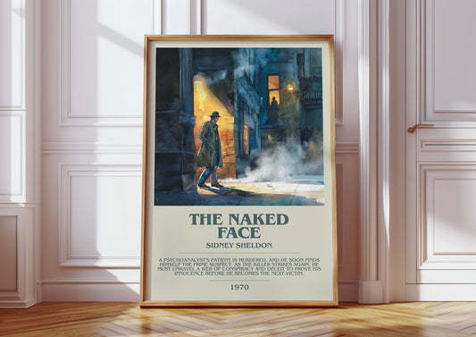 The Naked Face by Sidney Sheldon | Descriptive Book Poster | Modern