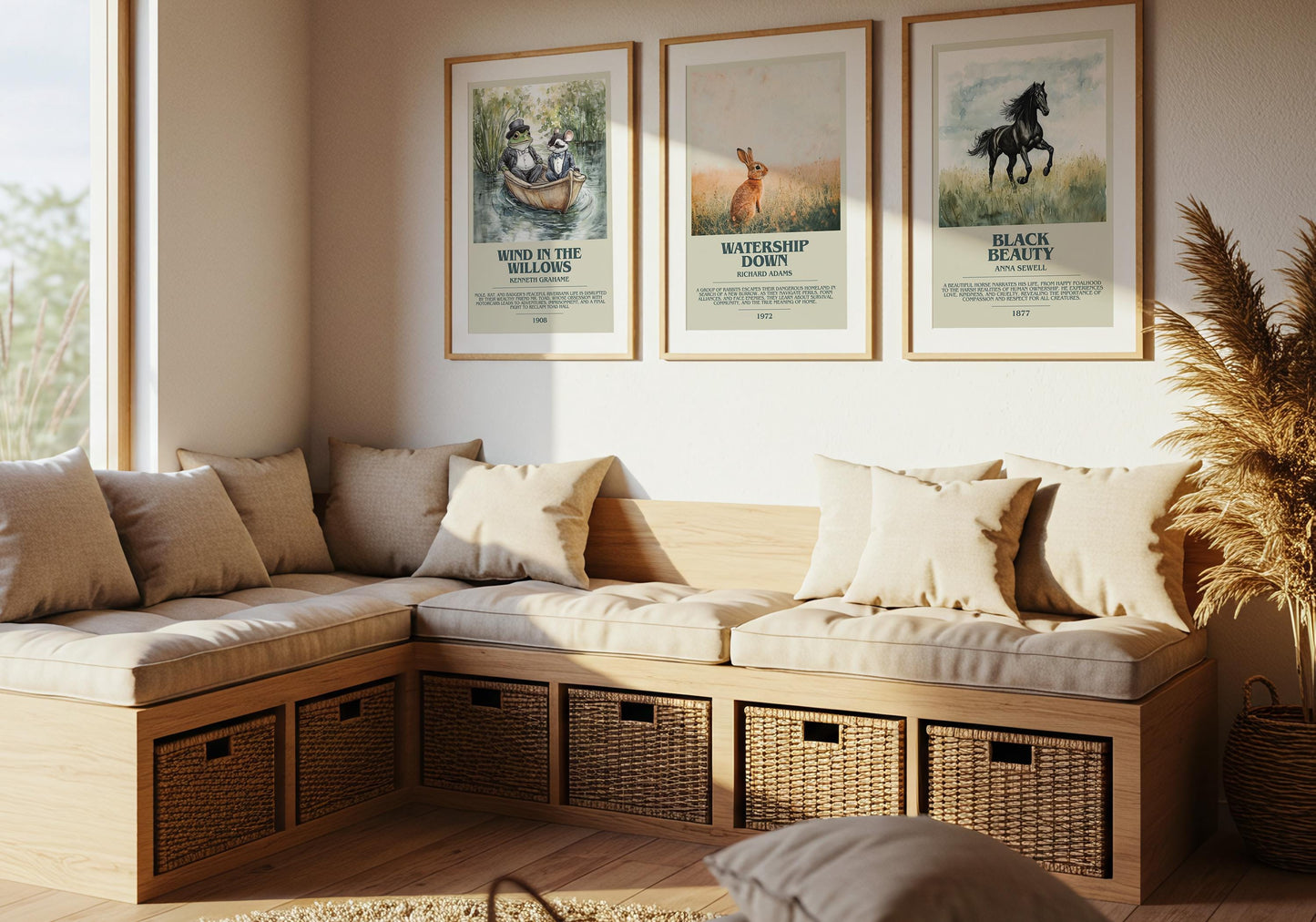 Watership Down by Richard Adams Descriptive Poster Print. Free Delivery Wall Art Author & Blurb Book Artwork Novel Modern Poster Gift