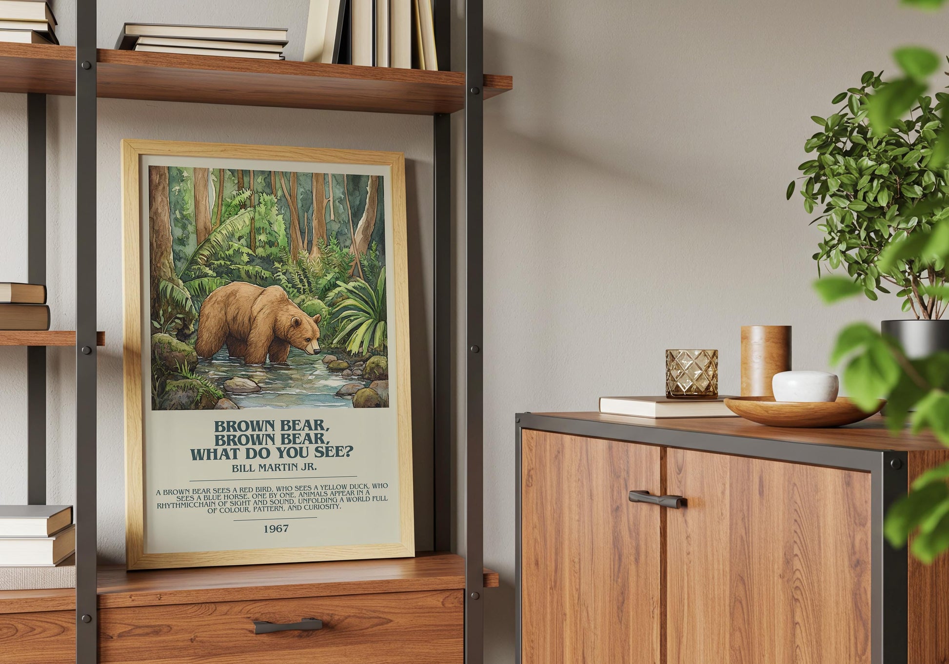 Brown Bear, What Do You See? by Bill Martin Jr Poster Print. Free Delivery Wall Art Author & Blurb Book Artwork Novel Modern Poster Gift