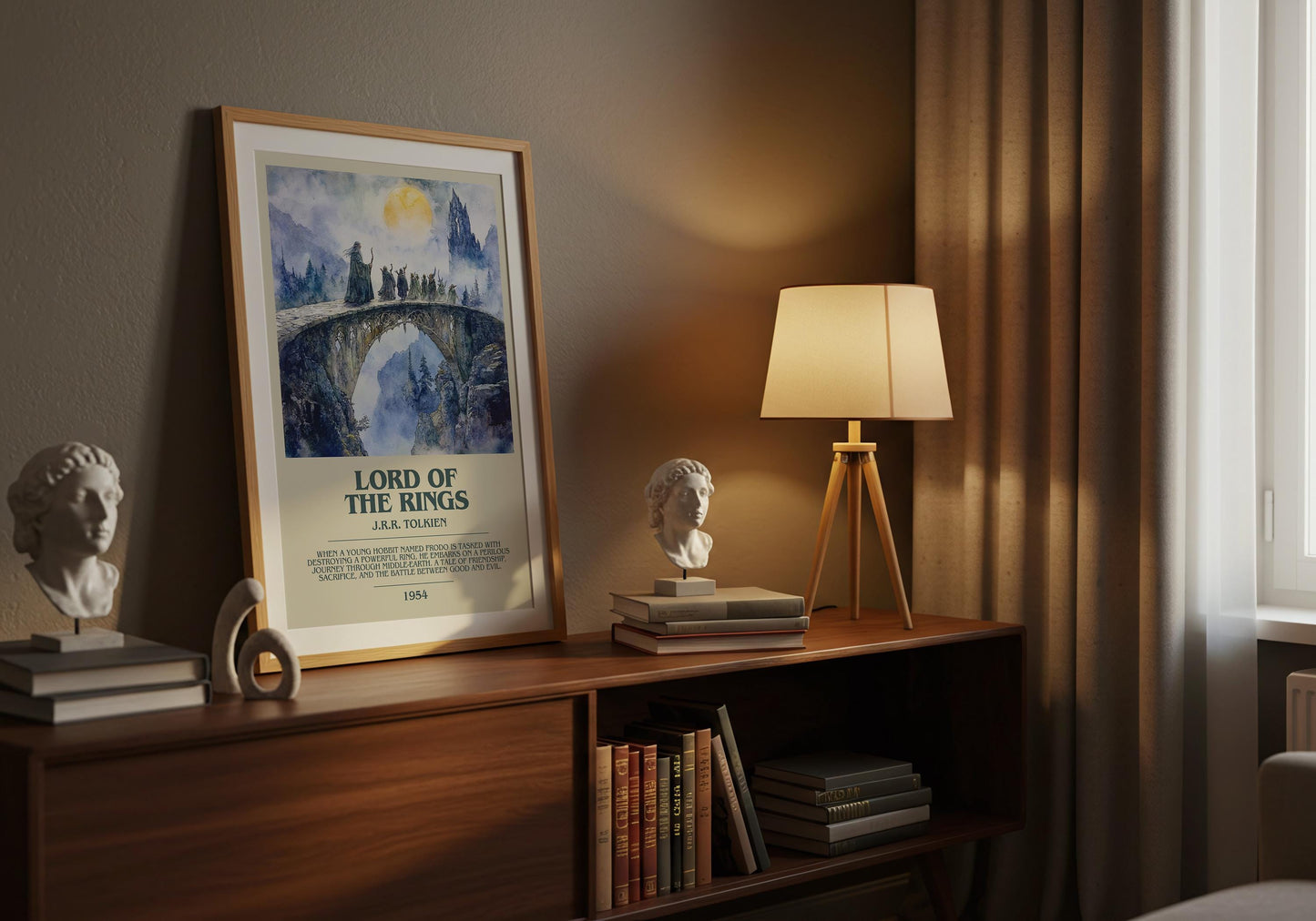 Lord Of The Rings by J.R.R. Tolkien | Descriptive Book Poster | Modern