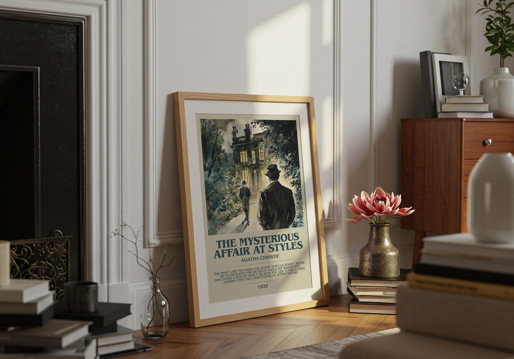 The Mysterious Affair At Styles by Agatha Christie | Descriptive Book Poster | Modern