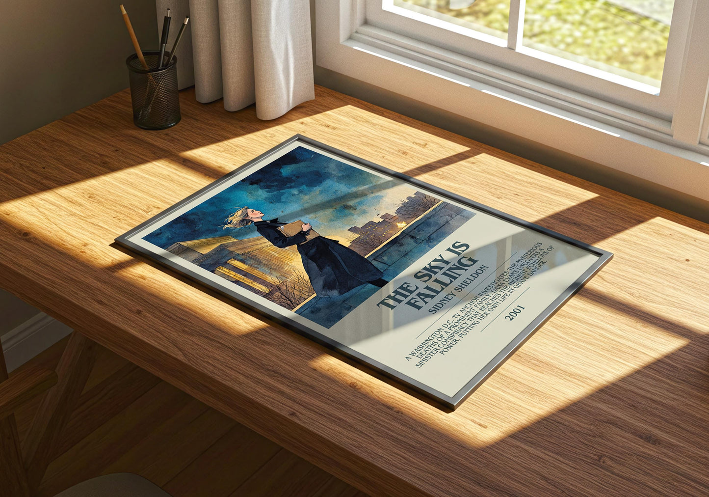 The Sky Is Falling by Sidney Sheldon | Descriptive Book Poster | Modern