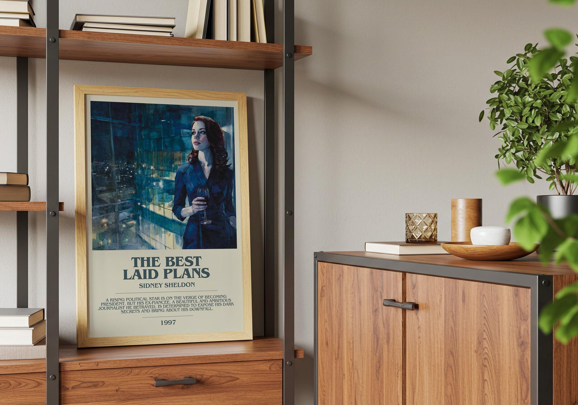 The Best Laid Plans by Sidney Sheldon | Descriptive Book Poster | Modern