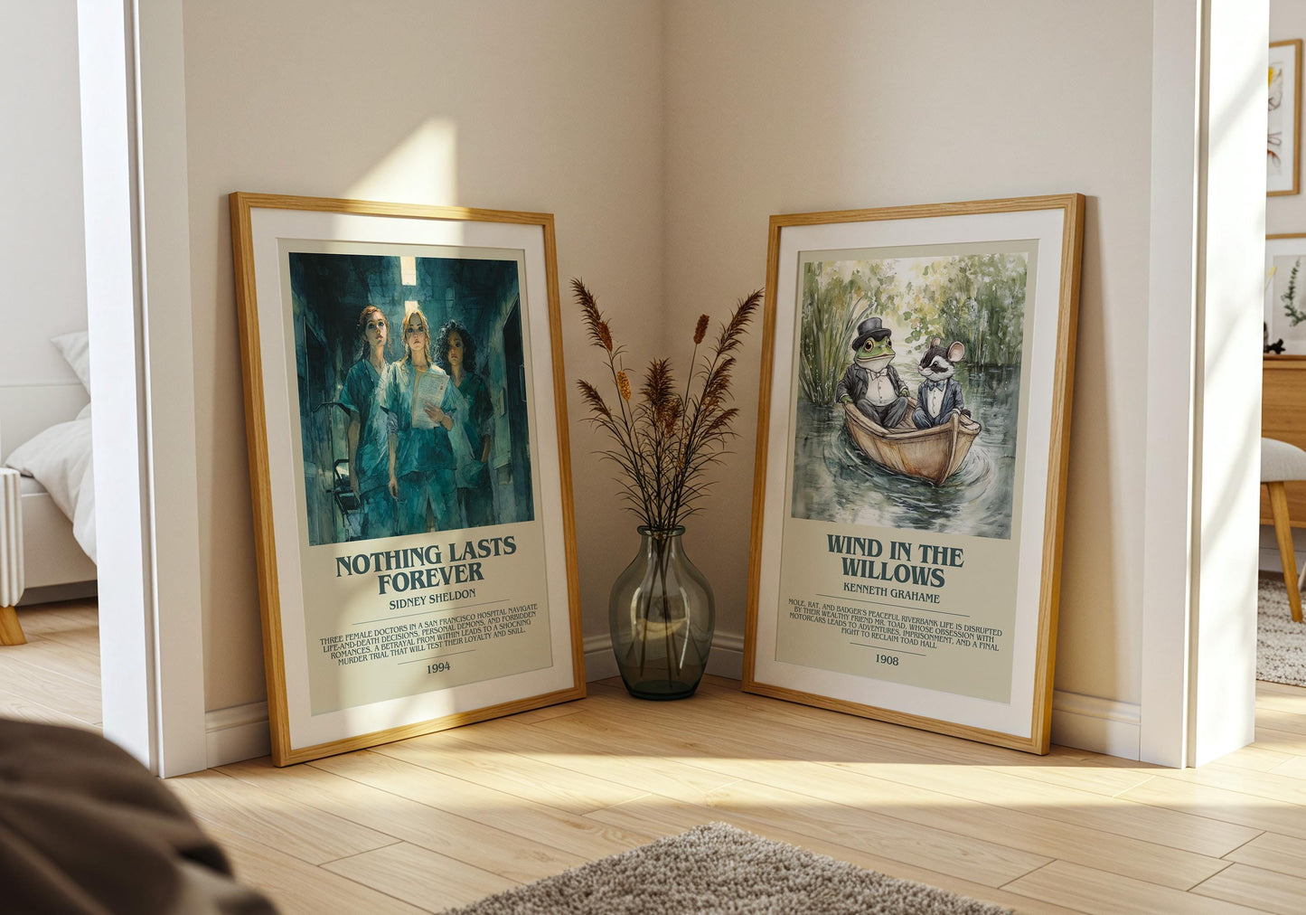 Nothing Lasts Forever by Sidney Sheldon | Descriptive Book Poster | Modern