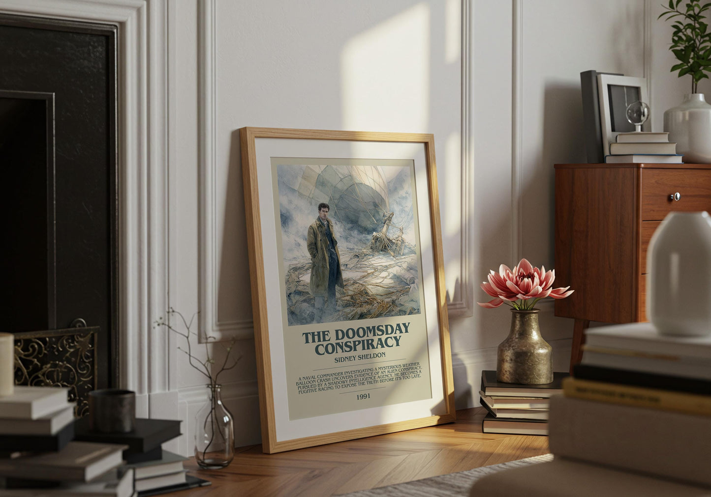The Doomsday Conspiracy by Sidney Sheldon | Descriptive Book Poster | Modern