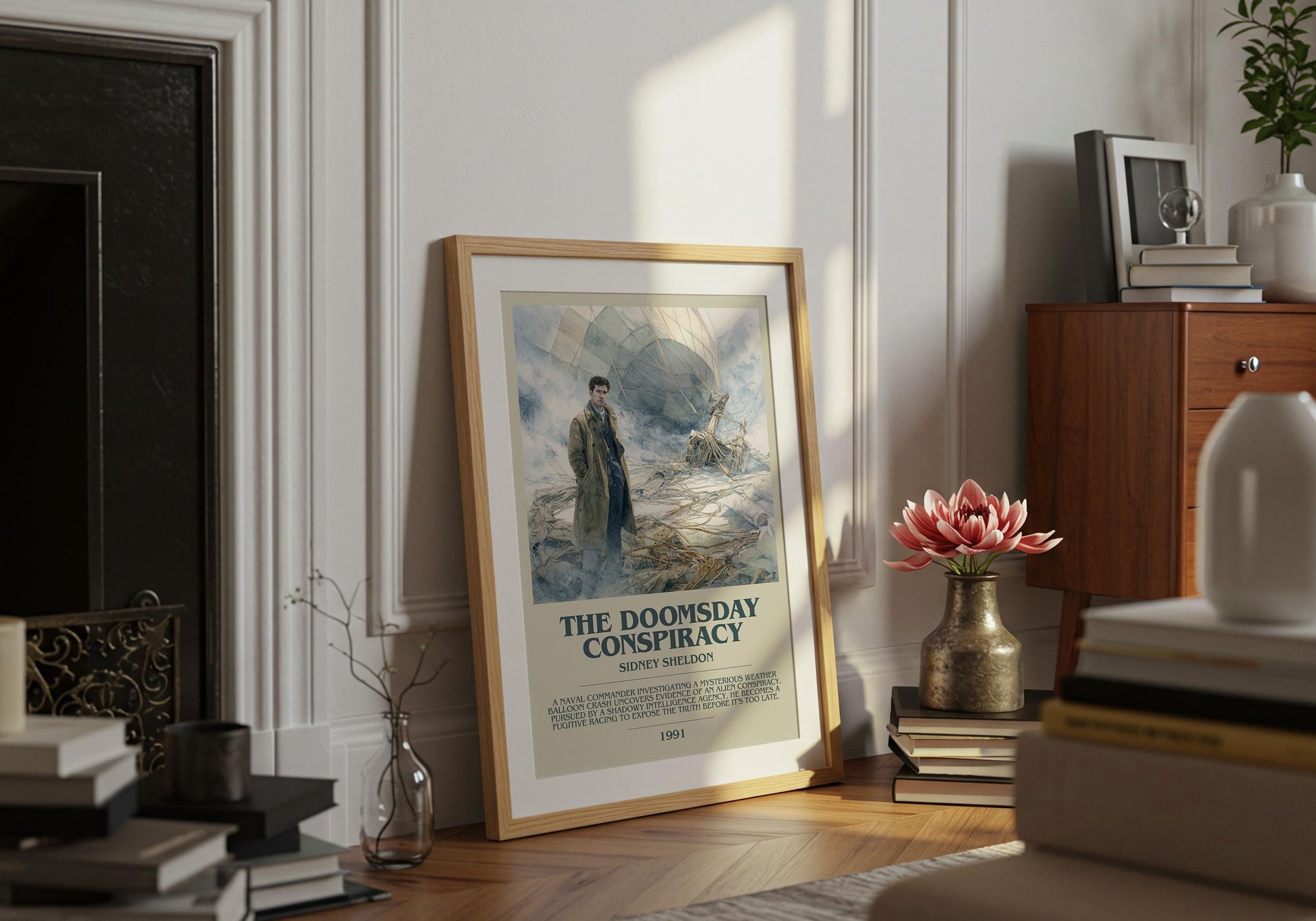 The Doomsday Conspiracy by Sidney Sheldon | Descriptive Book Poster | Modern