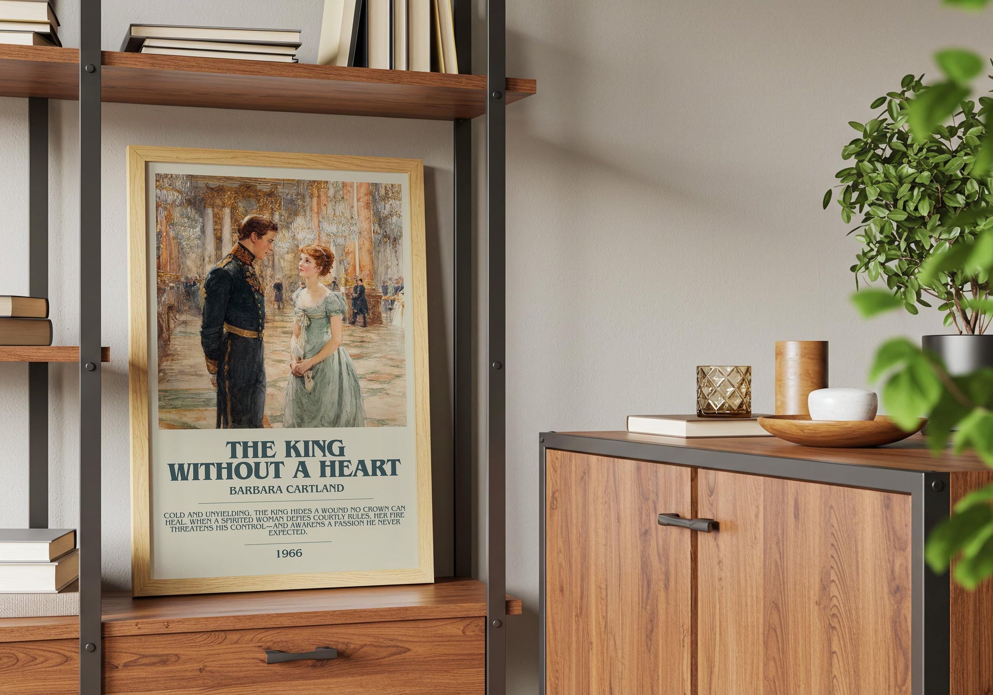 The King Without A Heart by Barbara Cartland | Descriptive Book Poster | Modern