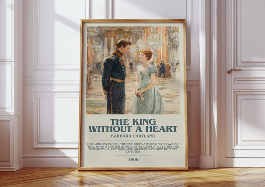 The King Without A Heart by Barbara Cartland | Descriptive Book Poster | Modern