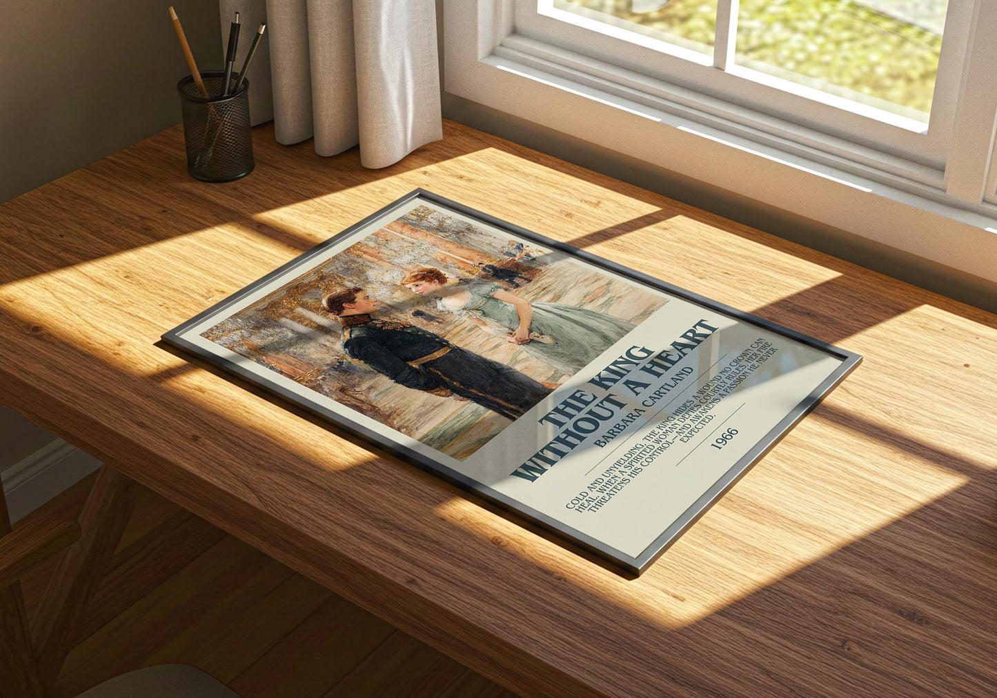 The King Without A Heart by Barbara Cartland | Descriptive Book Poster | Modern