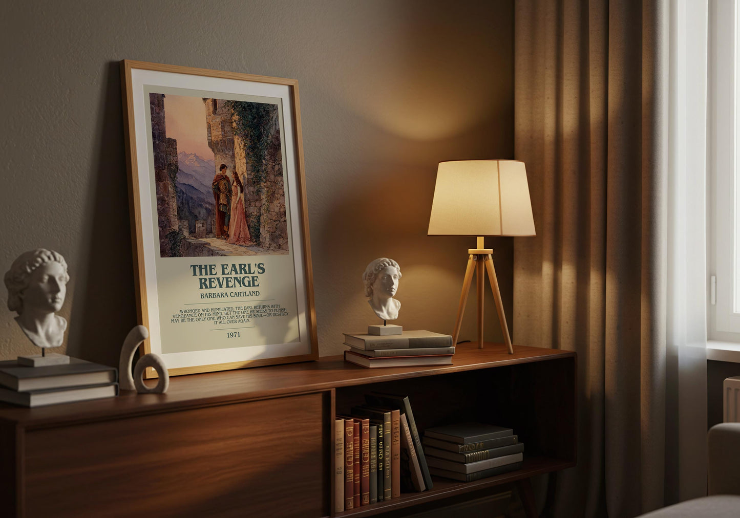 The Earl's Revenge by Barbara Cartland | Descriptive Book Poster | Modern