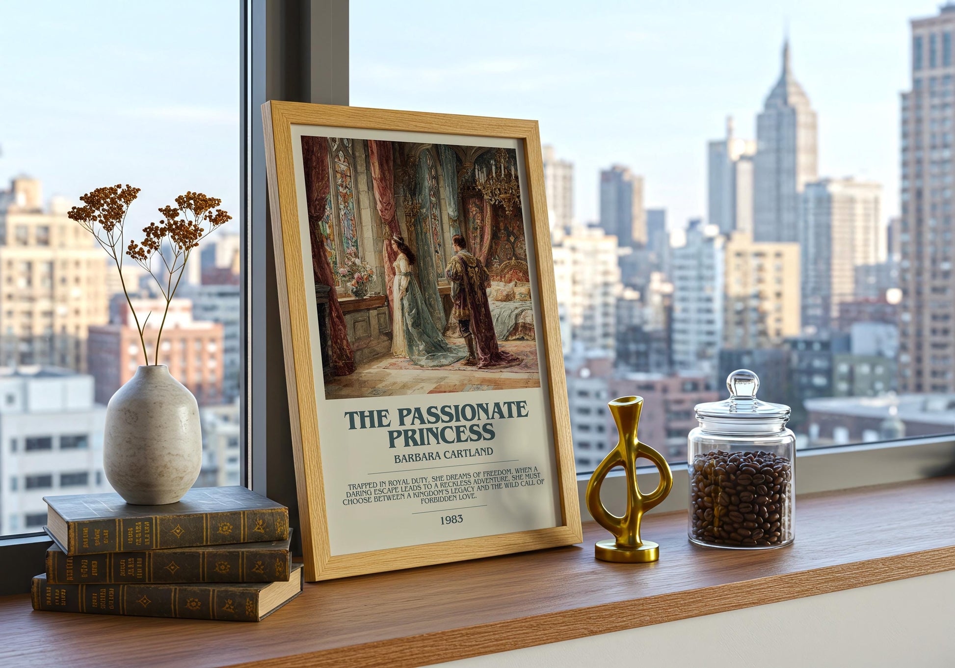 The Passionate Princess by Barbara Cartland | Descriptive Book Poster | Modern