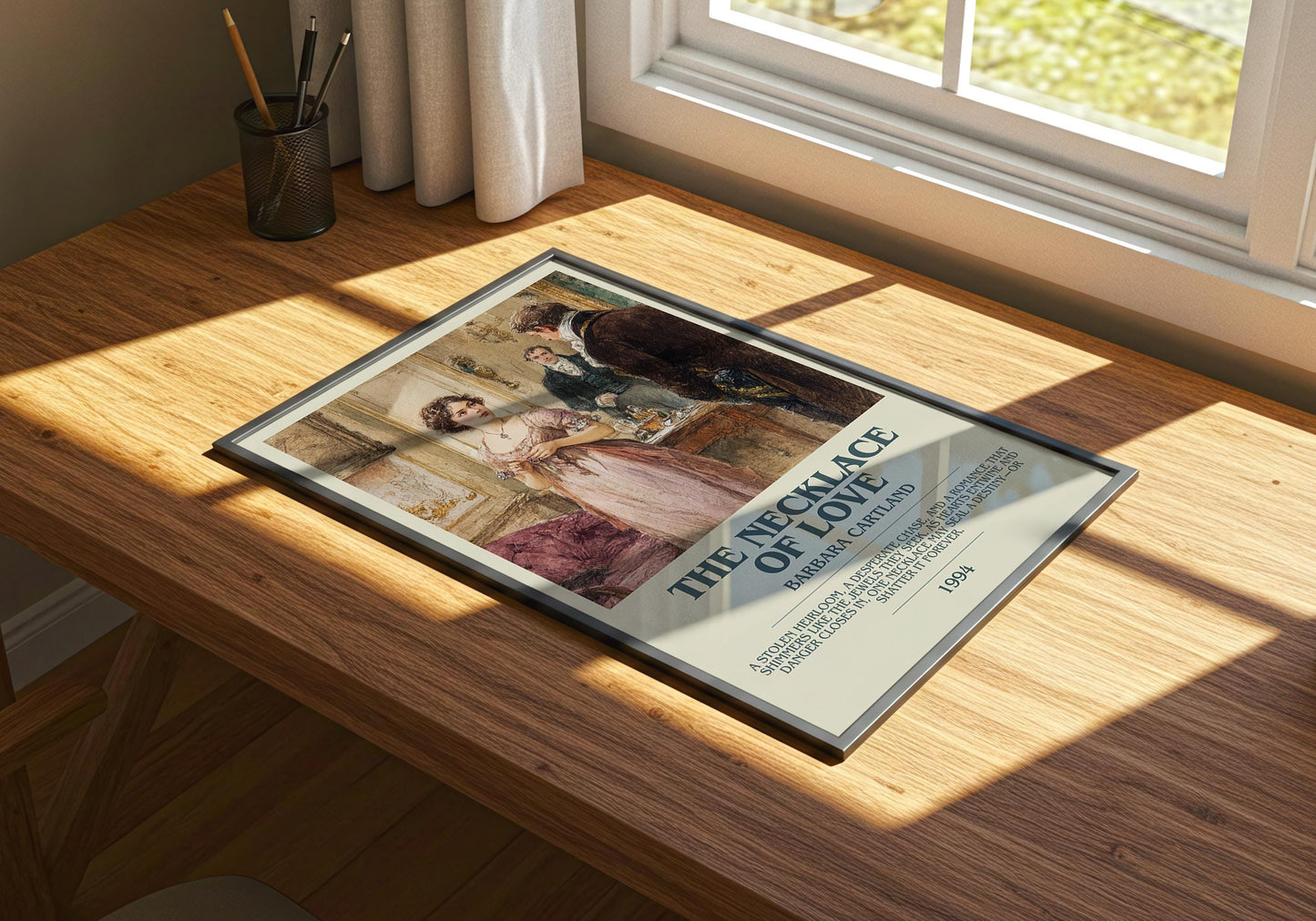 Necklace Of Love by Barbara Cartland | Descriptive Book Poster | Modern