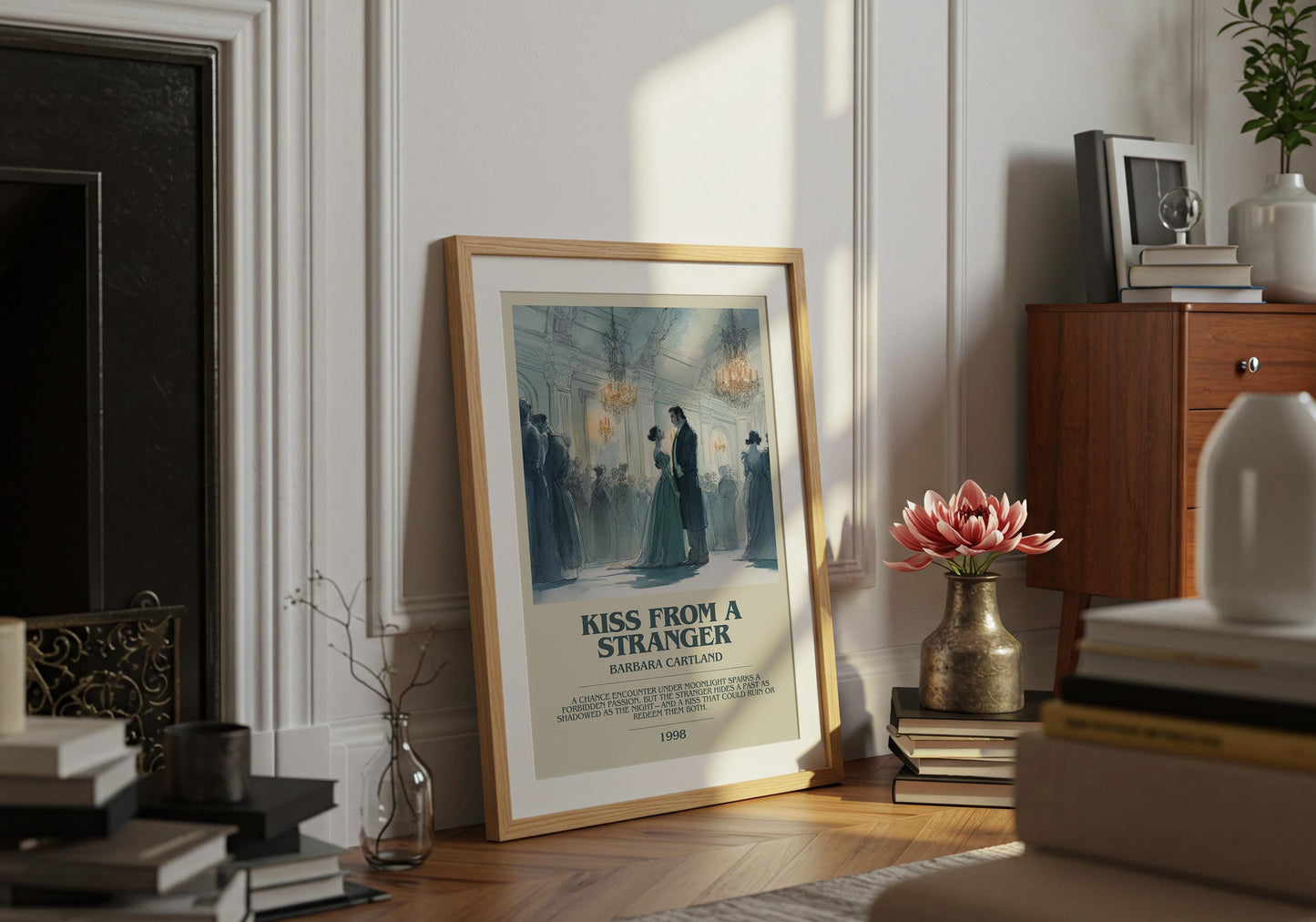 Kiss From A Stranger by Barbara Cartland | Descriptive Book Poster | Modern