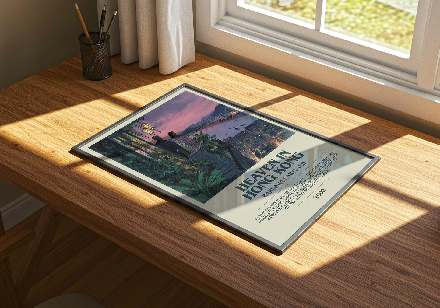 Heaven In Hong Kong by Barbara Cartland | Descriptive Book Poster | Modern