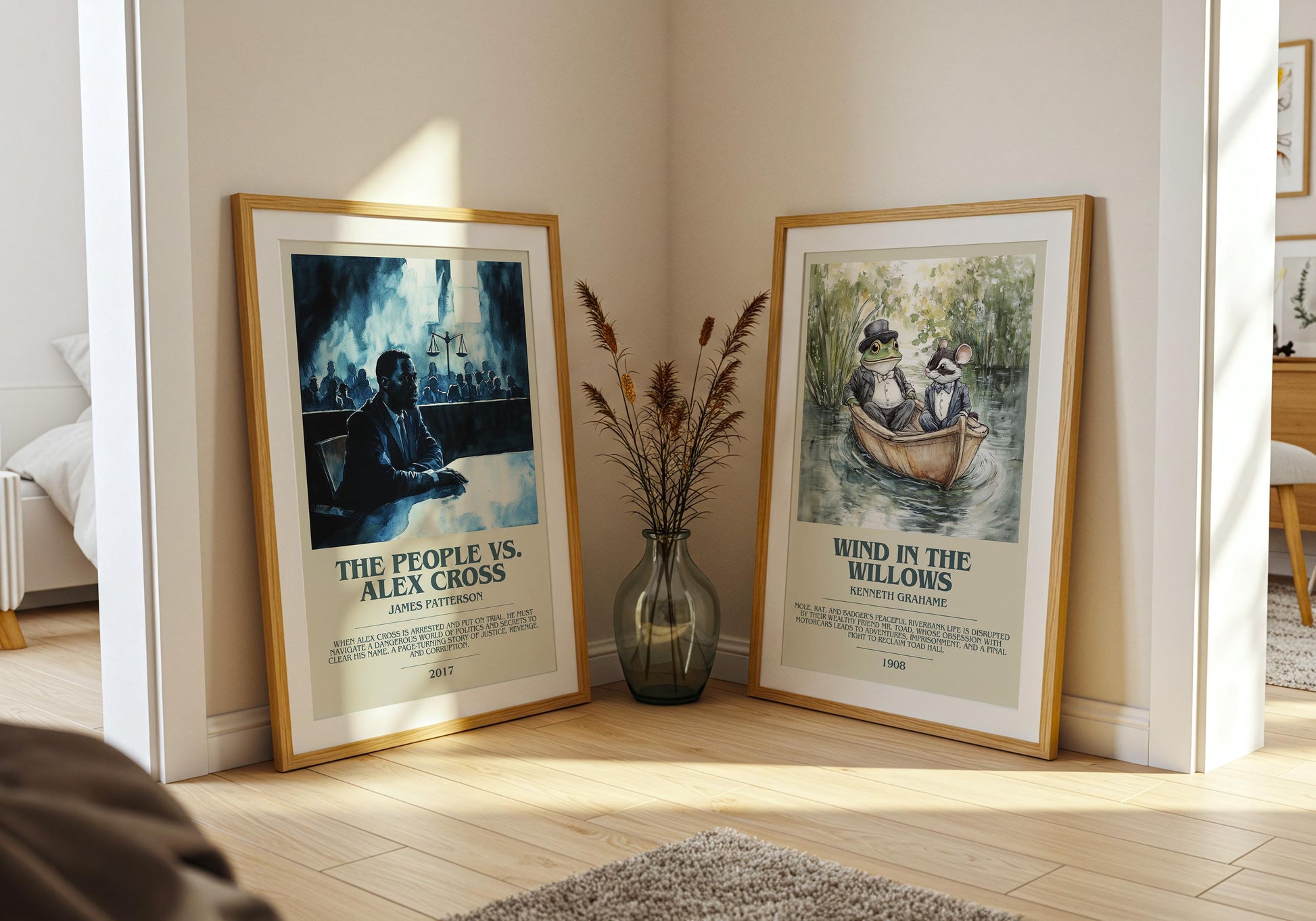 The People vs Alex Cross by James Patterson Descriptive Poster Print. Free Delivery Wall Art Author & Blurb Book Artwork Novel Modern