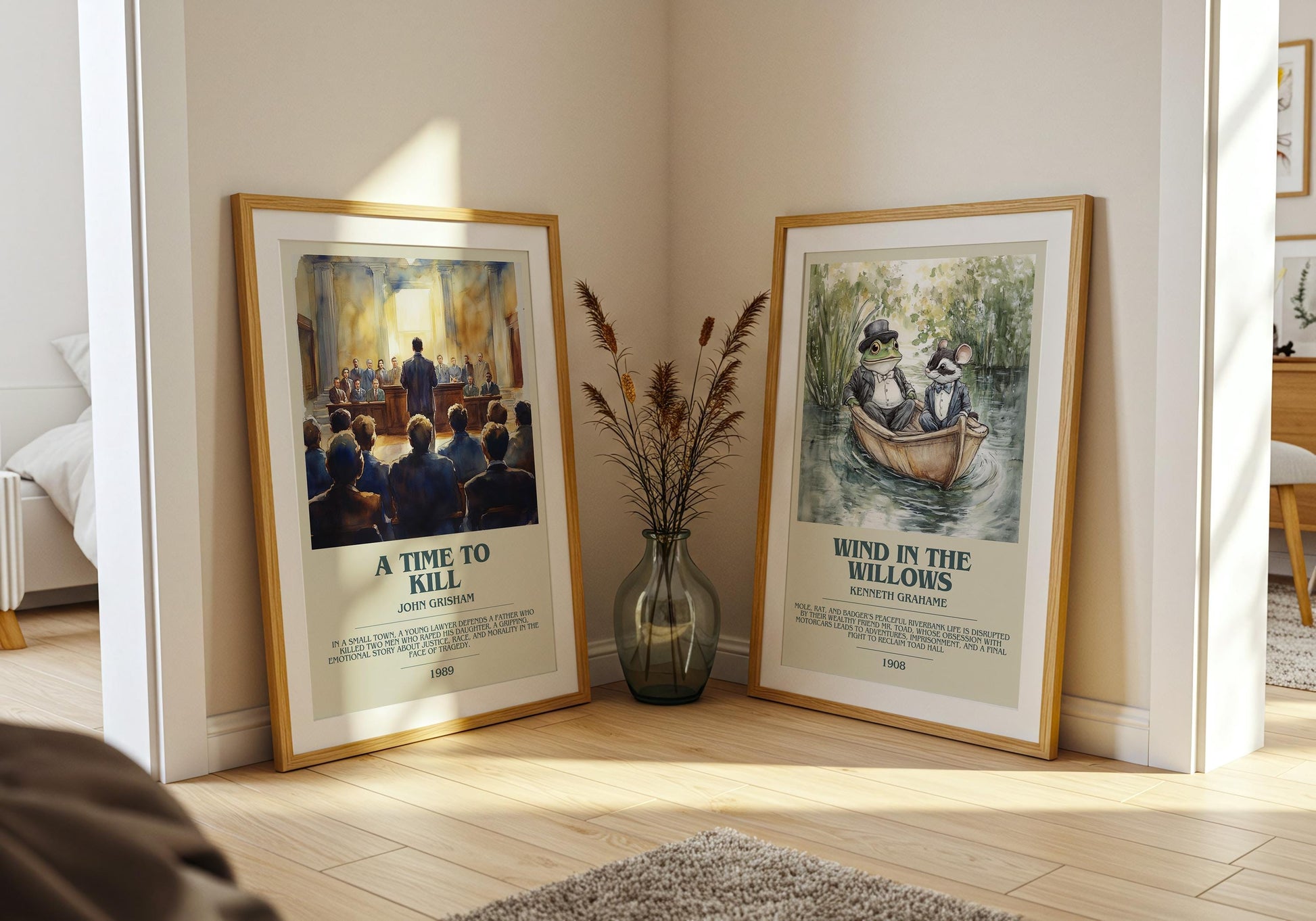 A Time To Kill by John Grisham Descriptive Poster Print. Free Delivery Wall Art Author & Blurb Book Artwork Novel Modern