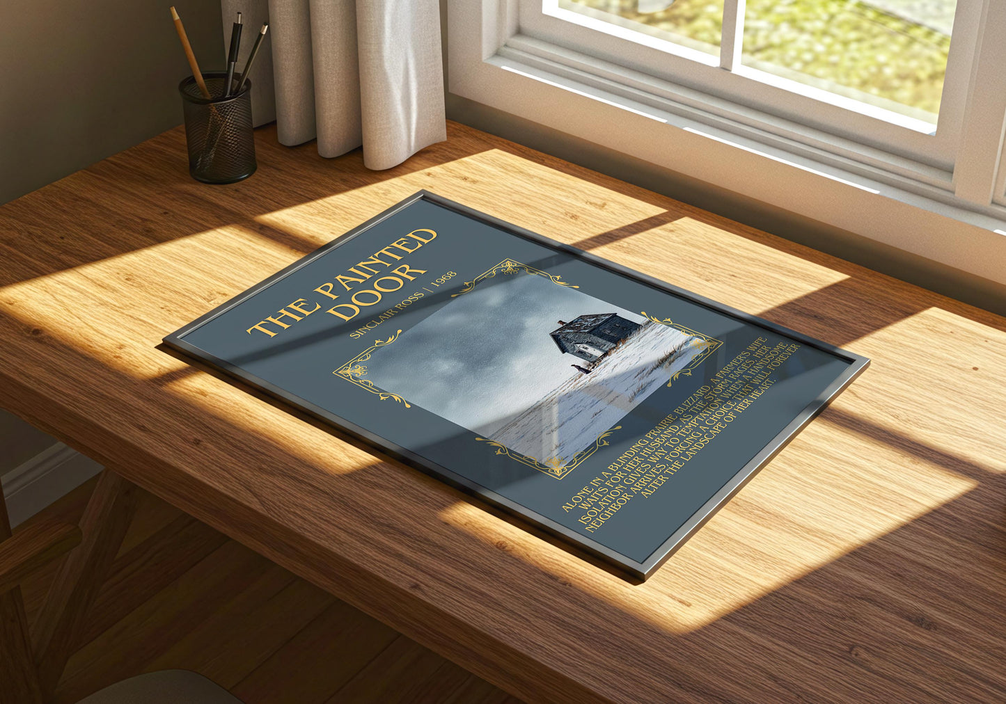 The Painted Door by Sinclair Ross Descriptive Poster Print.Free Delivery Wall Art Author&Blurb Book Artwork Novel Poster