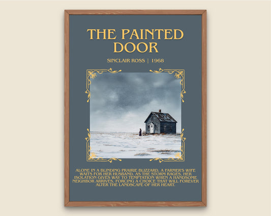 The Painted Door by Sinclair Ross Descriptive Poster Print.Free Delivery Wall Art Author&Blurb Book Artwork Novel Poster