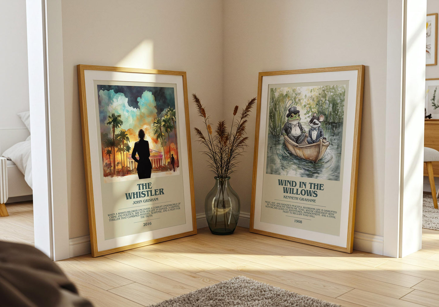 The Whistler by John Grisham Descriptive Poster Print. Free Delivery Wall Art Author & Blurb Book Artwork Novel Modern Gift