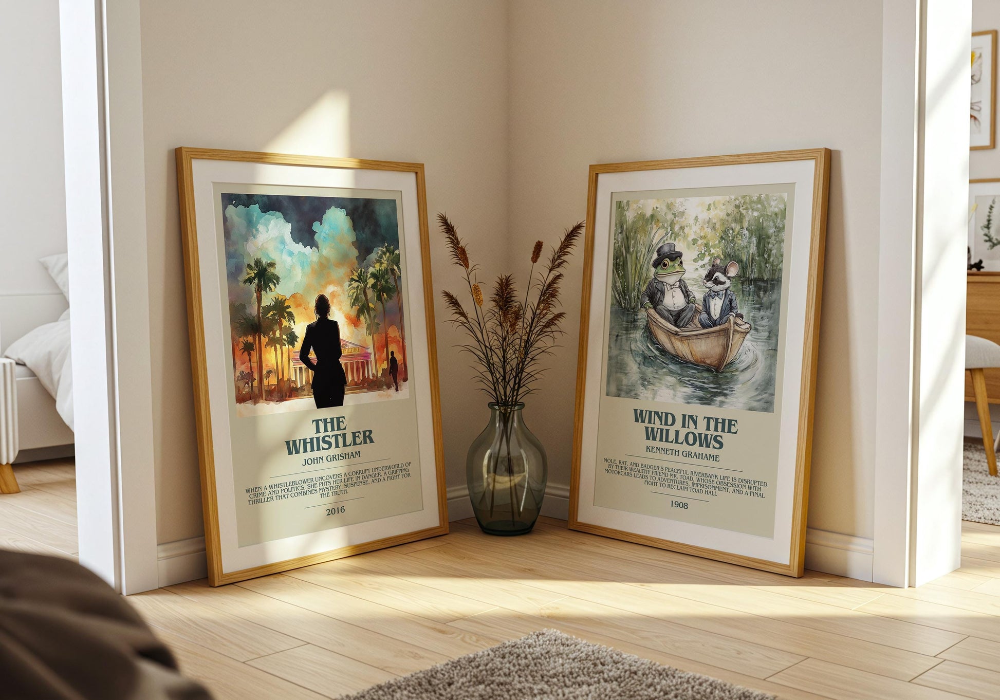 The Whistler by John Grisham Descriptive Poster Print. Free Delivery Wall Art Author & Blurb Book Artwork Novel Modern Gift