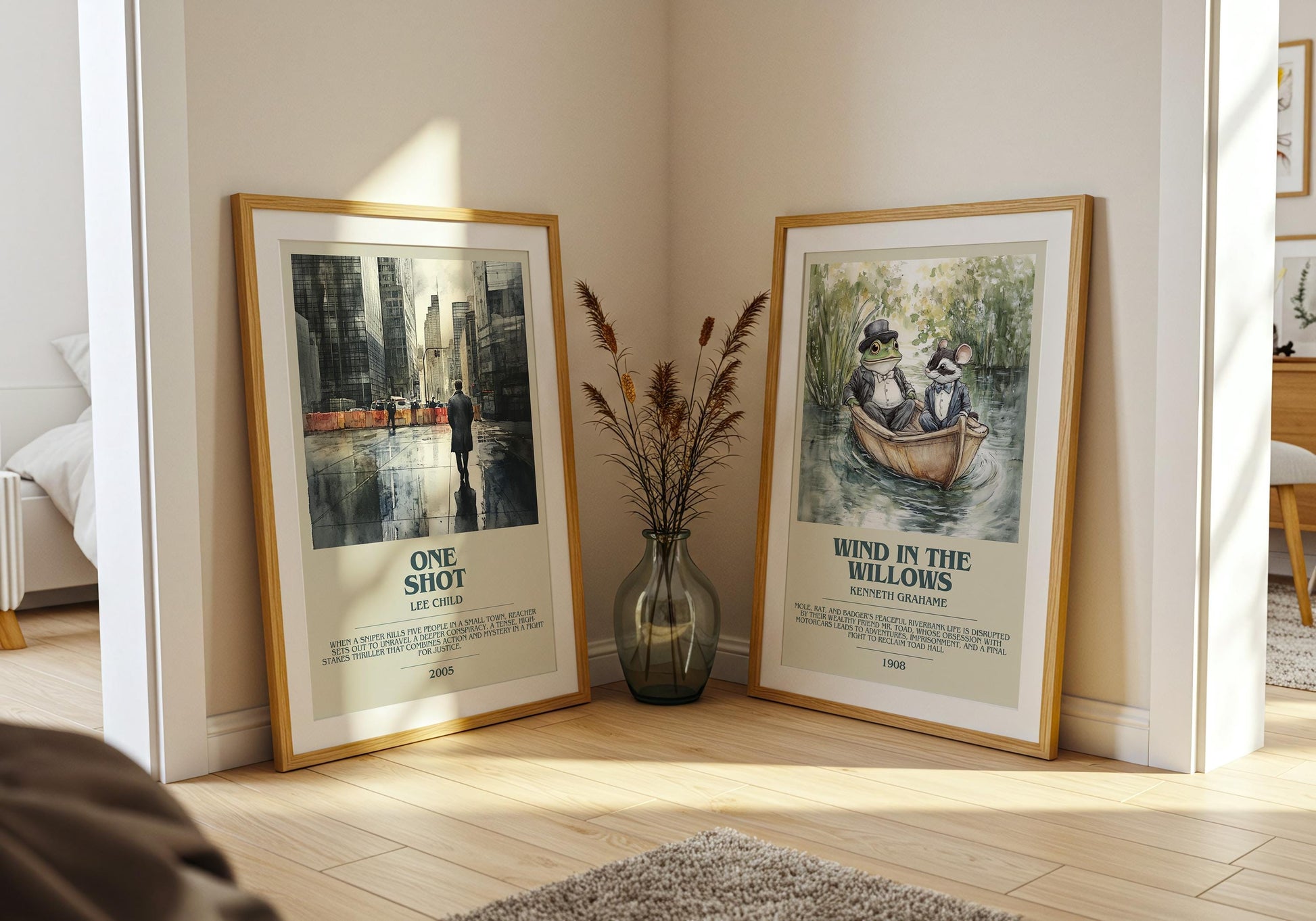 One Shot by Lee Child Descriptive Poster Print. Free Delivery Wall Art Author & Blurb Book Artwork Novel Modern Gift