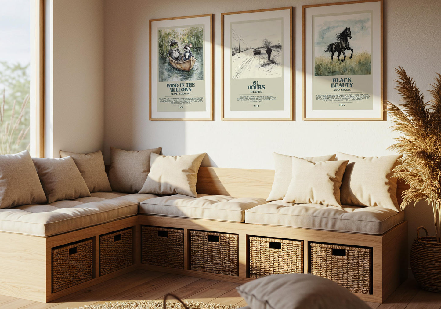 61 Hours by Lee Child Descriptive Poster Print. Free Delivery Wall Art Author & Blurb Book Artwork Novel Modern Gift
