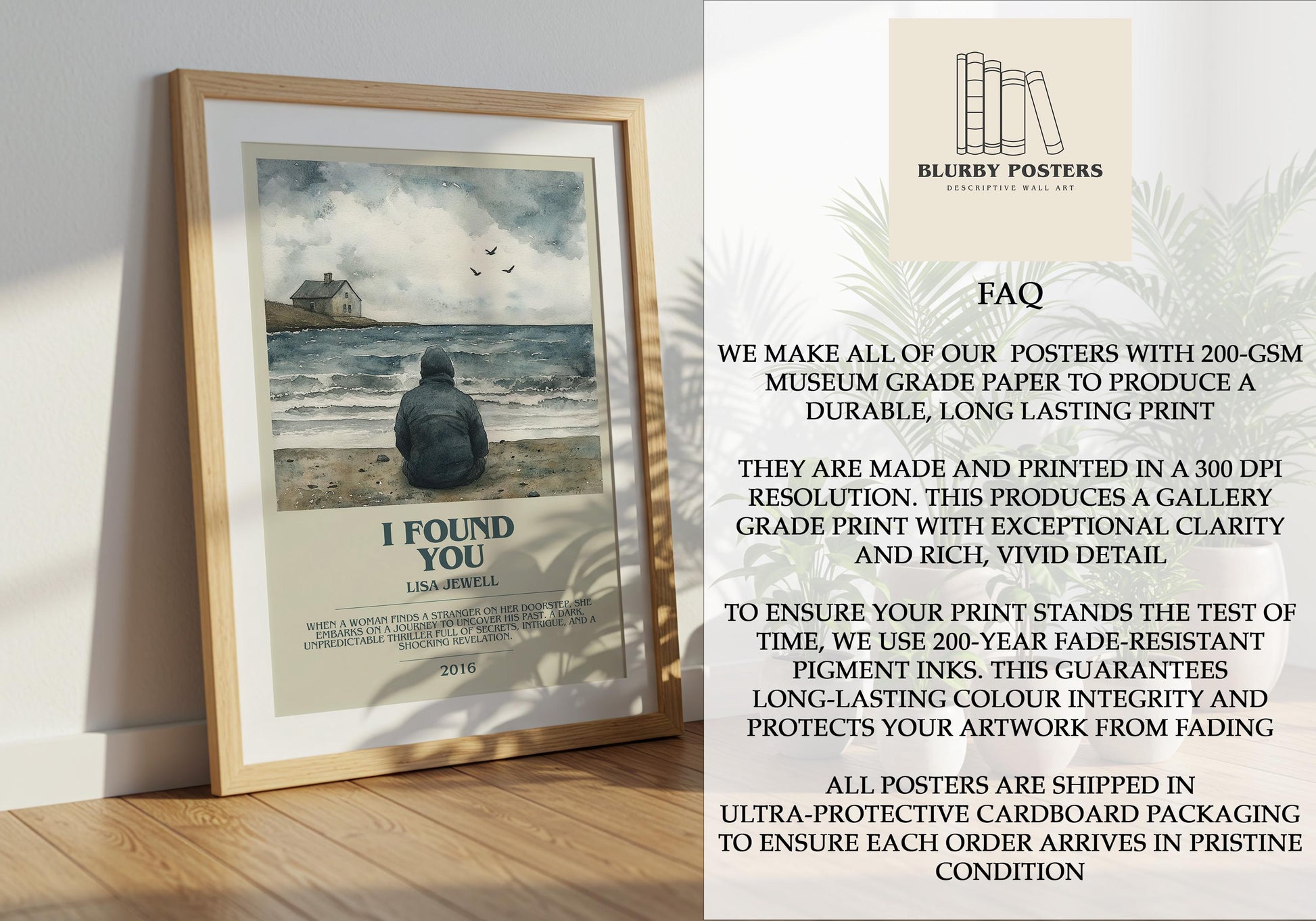 I Found You by Lisa Jewell | Descriptive Book Poster | Modern