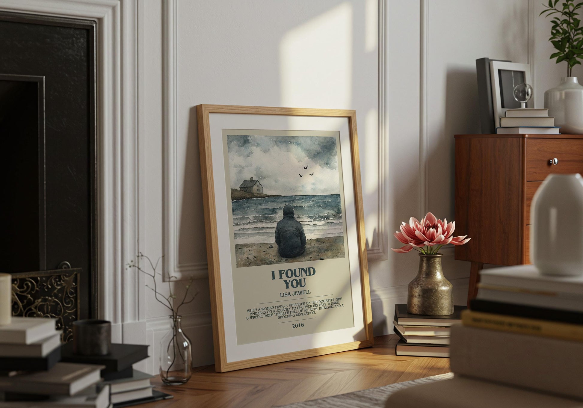 I Found You by Lisa Jewell Descriptive Poster Print. Free Delivery Wall Art Author & Blurb Book Artwork Novel Modern Gift