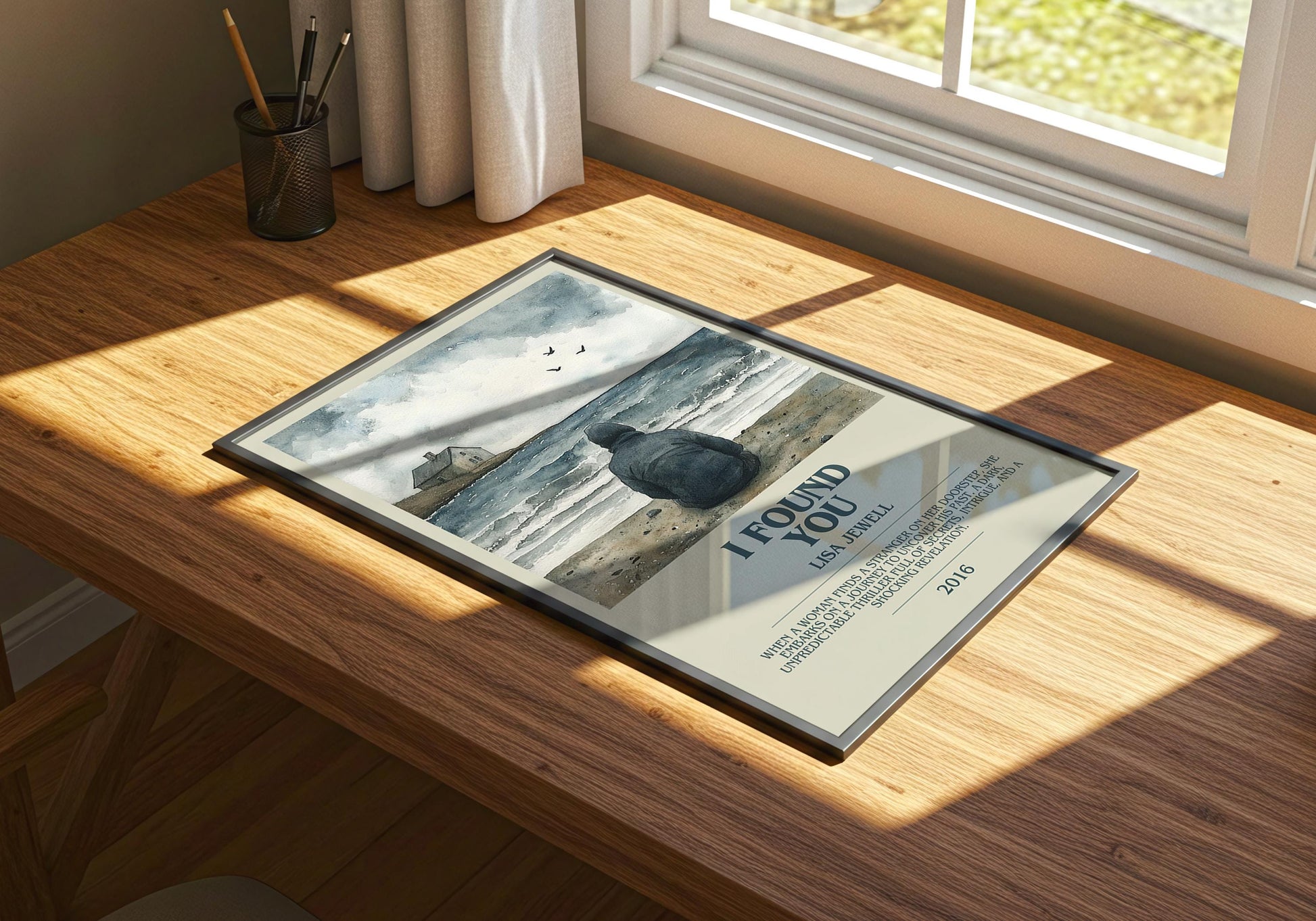 I Found You by Lisa Jewell Descriptive Poster Print. Free Delivery Wall Art Author & Blurb Book Artwork Novel Modern Gift