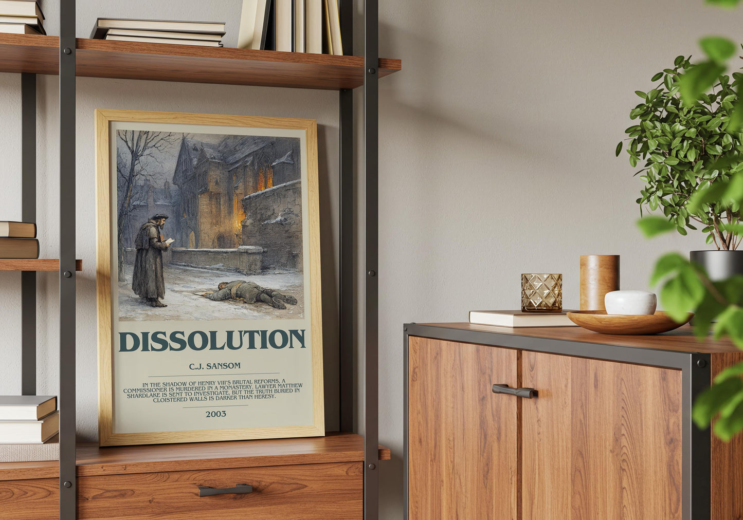 Dissolution by C.J Sansom | Descriptive Book Poster | Modern