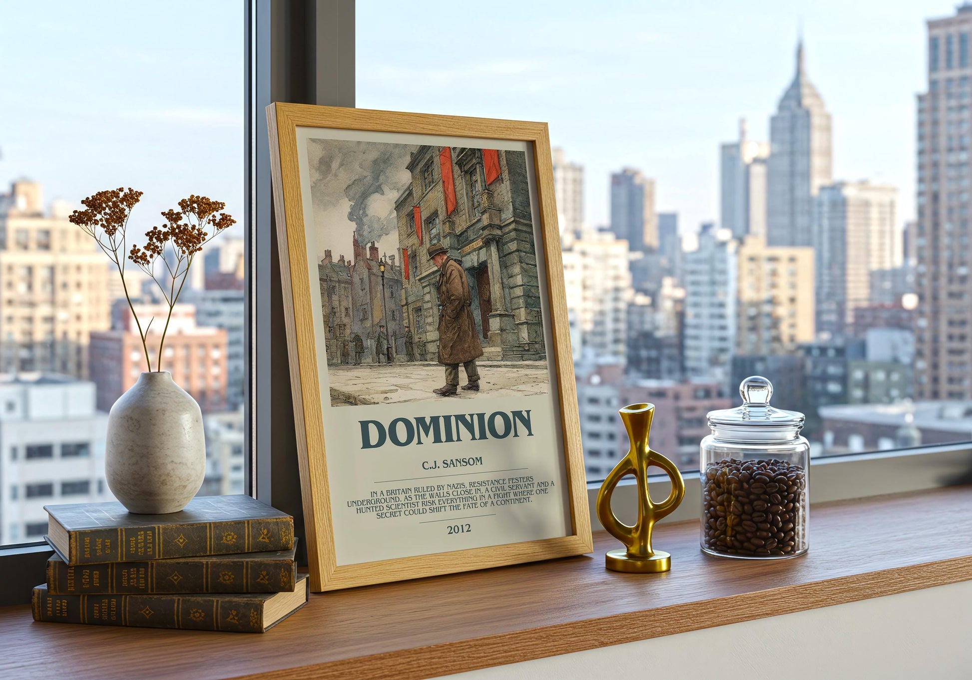 Dominion by C.J Sansom | Descriptive Book Poster | Modern
