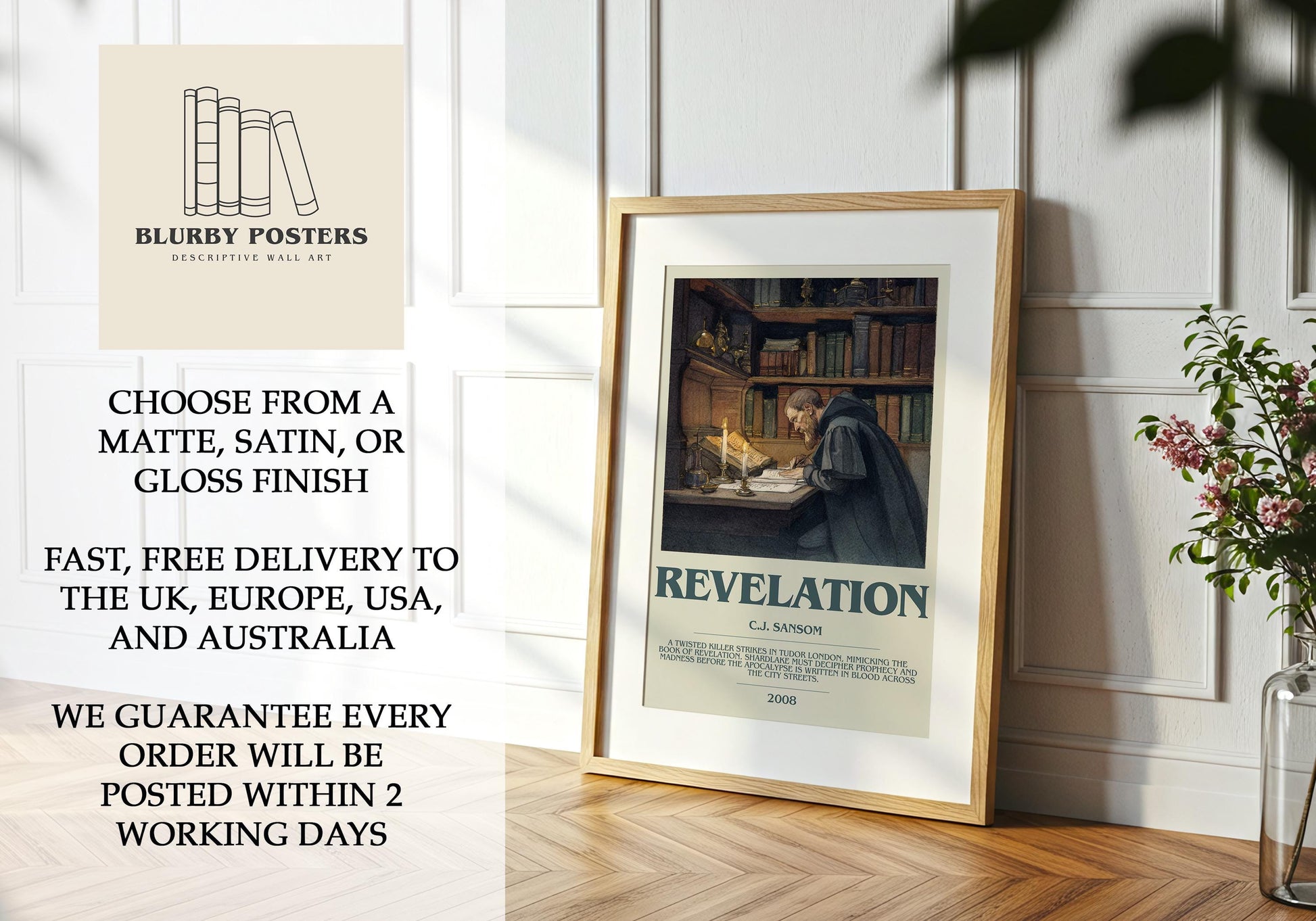 Revelation by C.J Sansom | Descriptive Book Poster | Modern