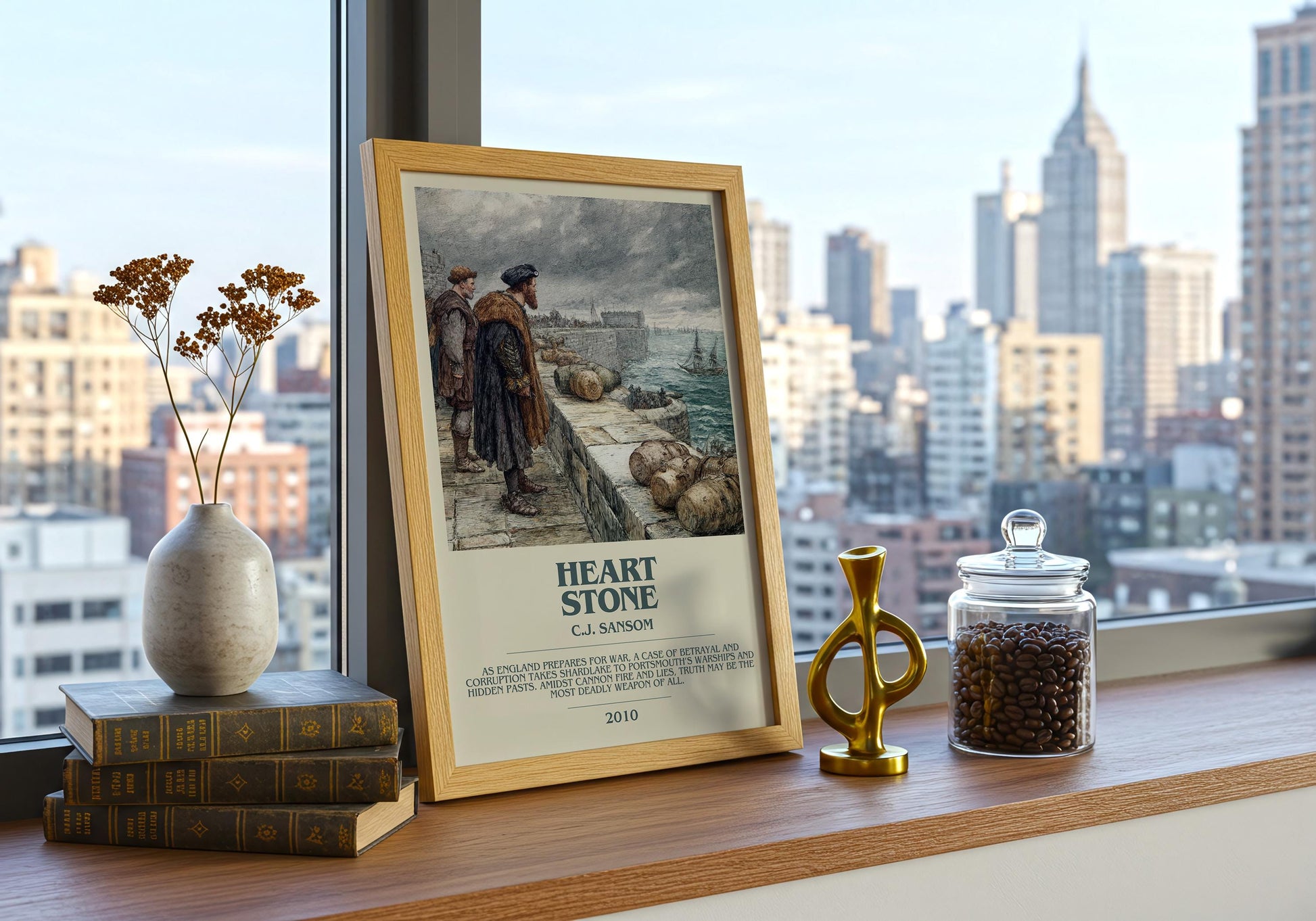 Heartstone by C.J Sansom | Descriptive Book Poster | Modern