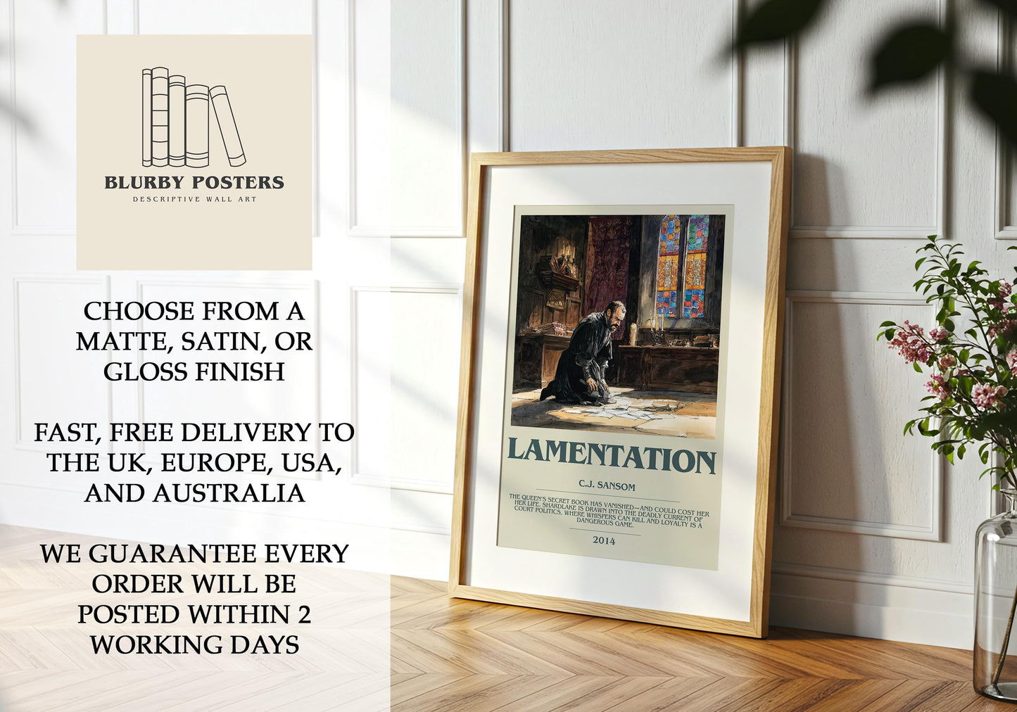 Lamentation by C.J Sansom | Descriptive Book Poster | Modern