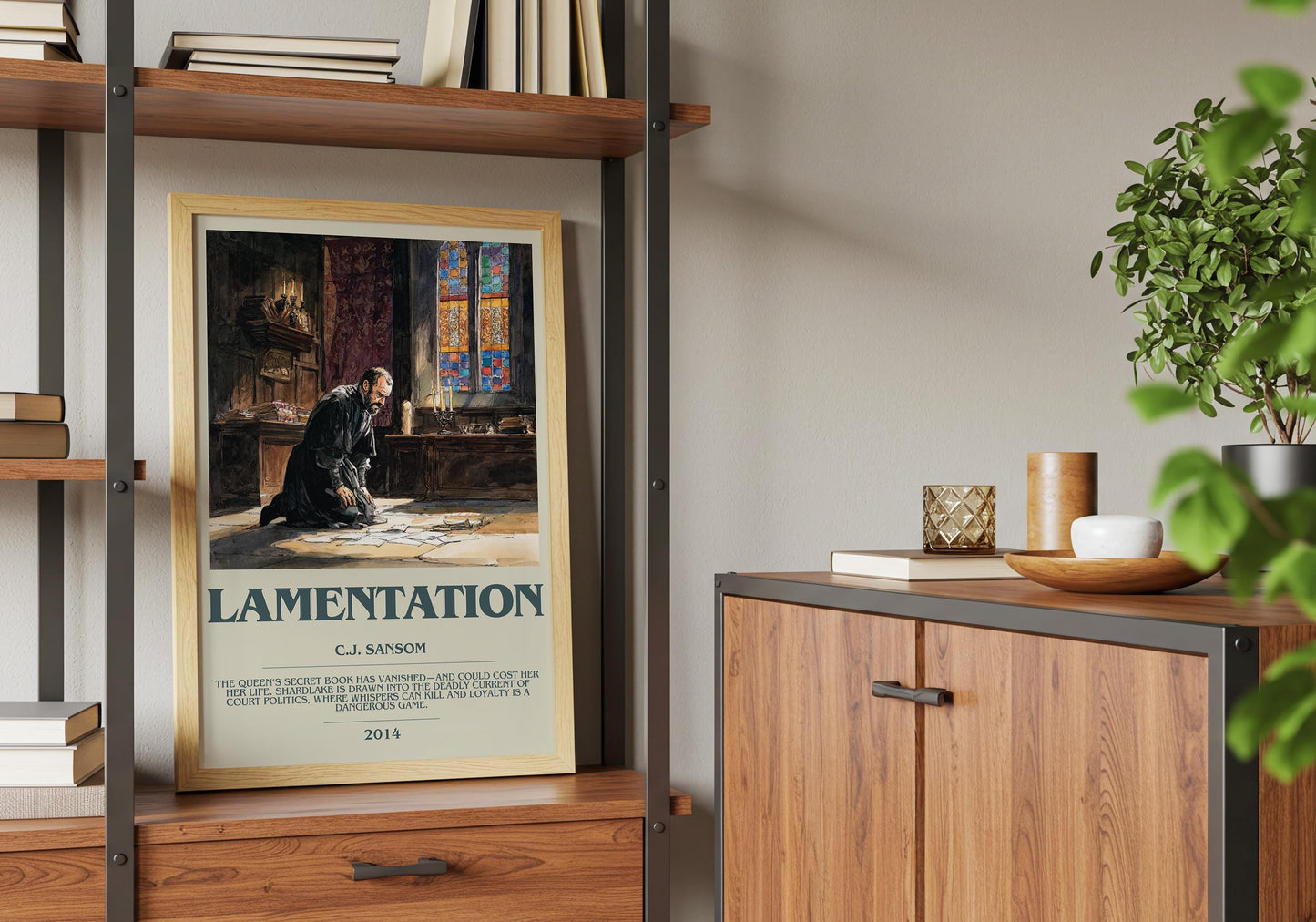 Lamentation by C.J Sansom | Descriptive Book Poster | Modern