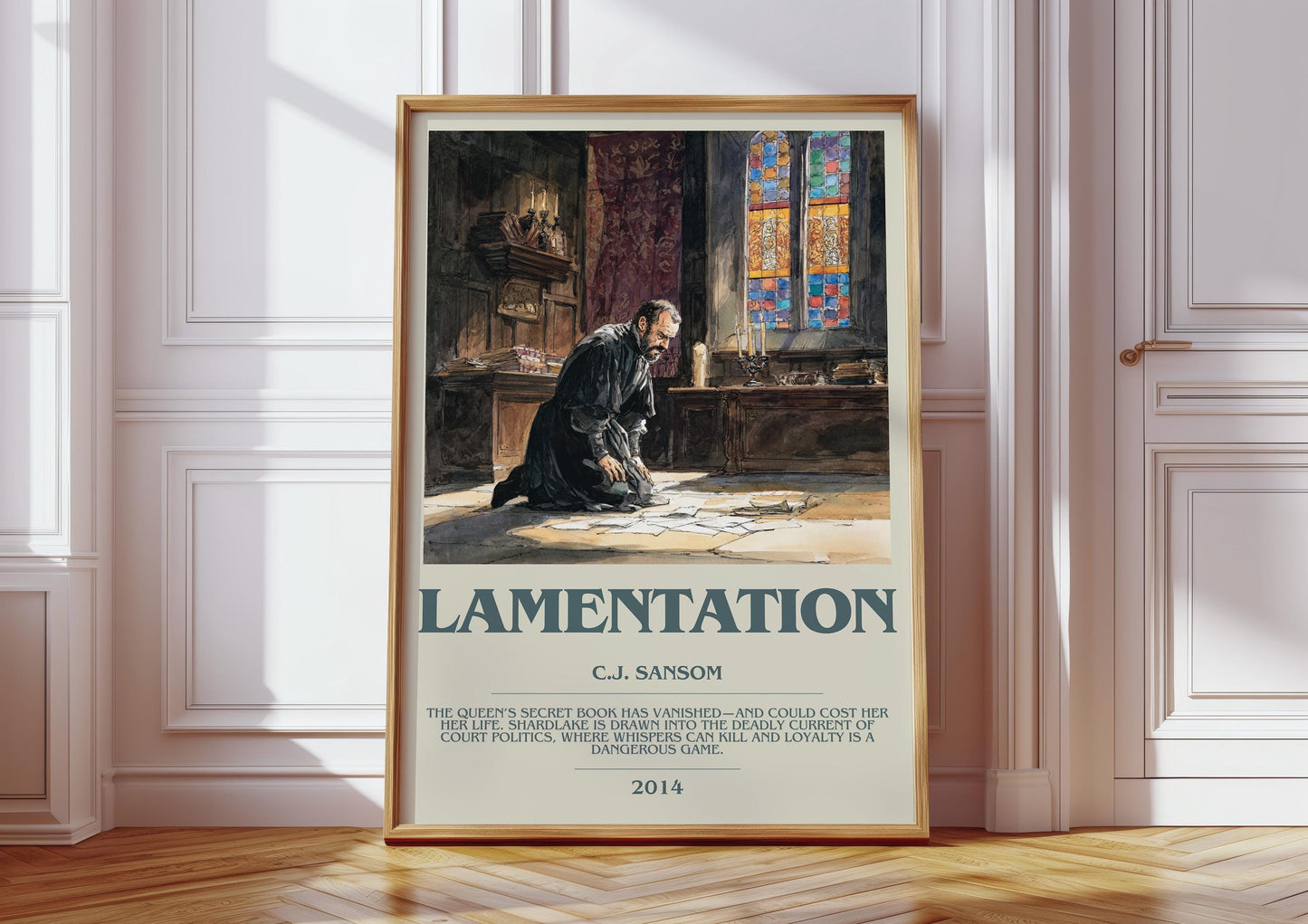 Lamentation by C.J Sansom | Descriptive Book Poster | Modern