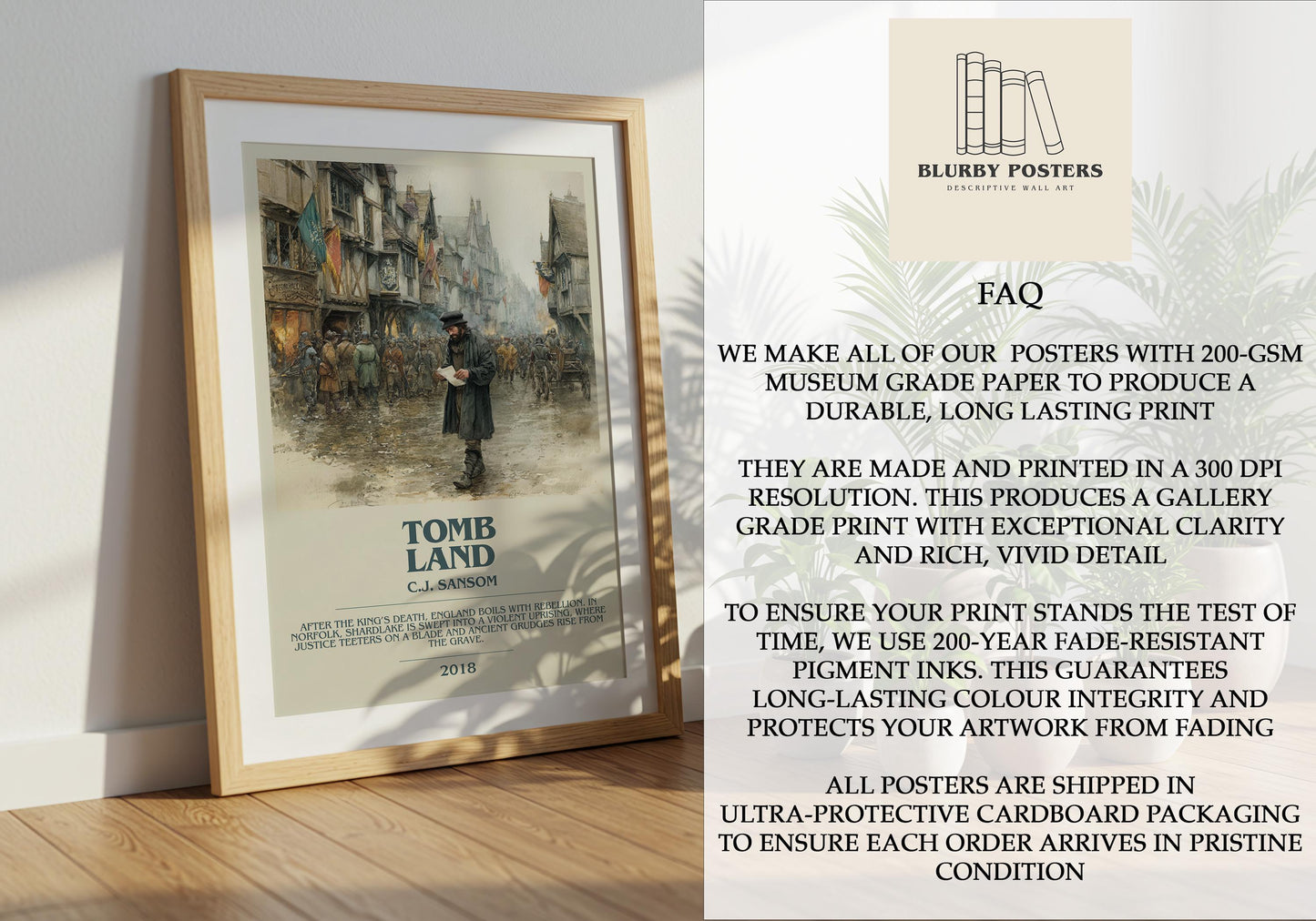 Tombland by C.J Sansom | Descriptive Book Poster | Modern