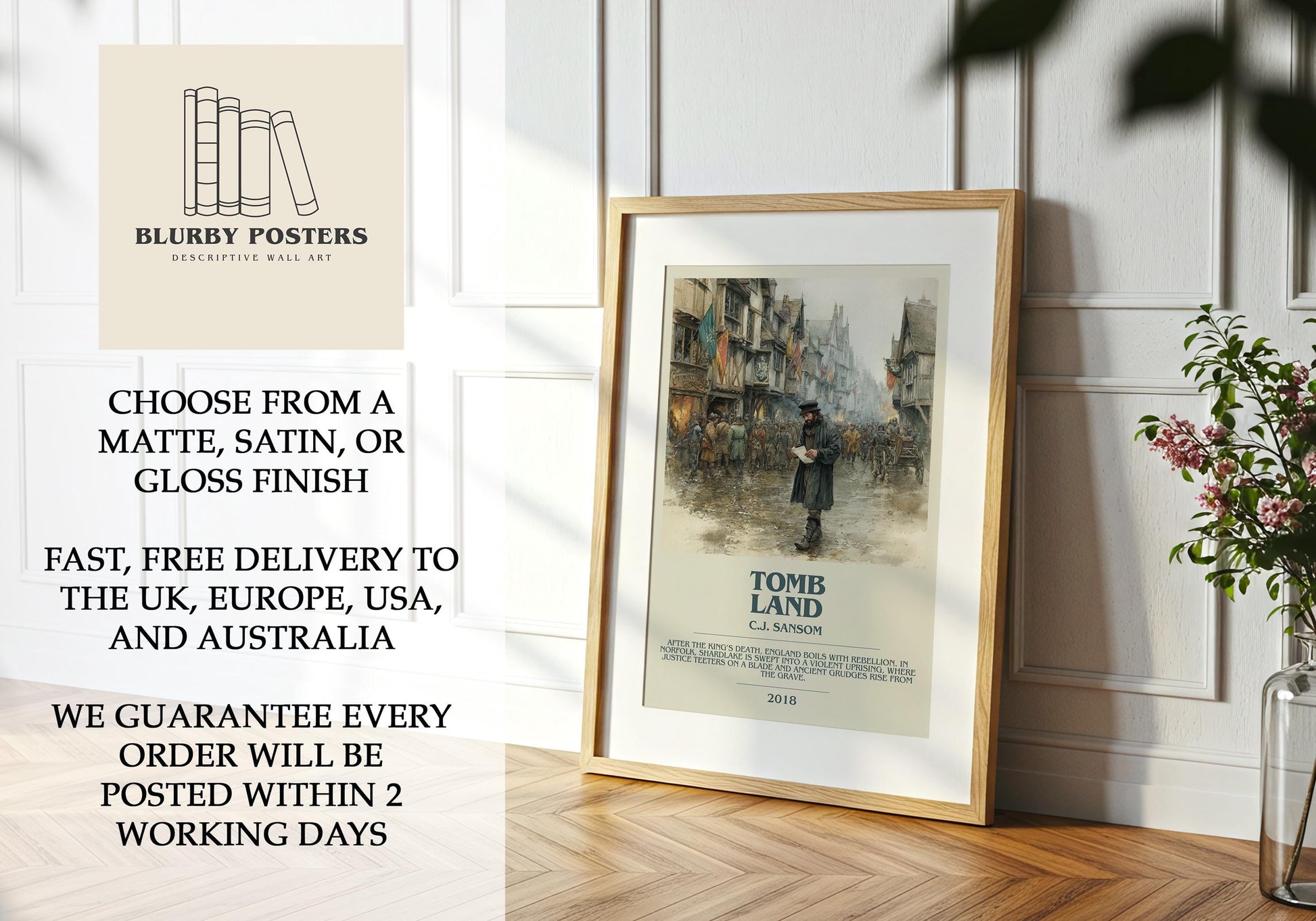 Tombland by C.J Sansom | Descriptive Book Poster | Modern