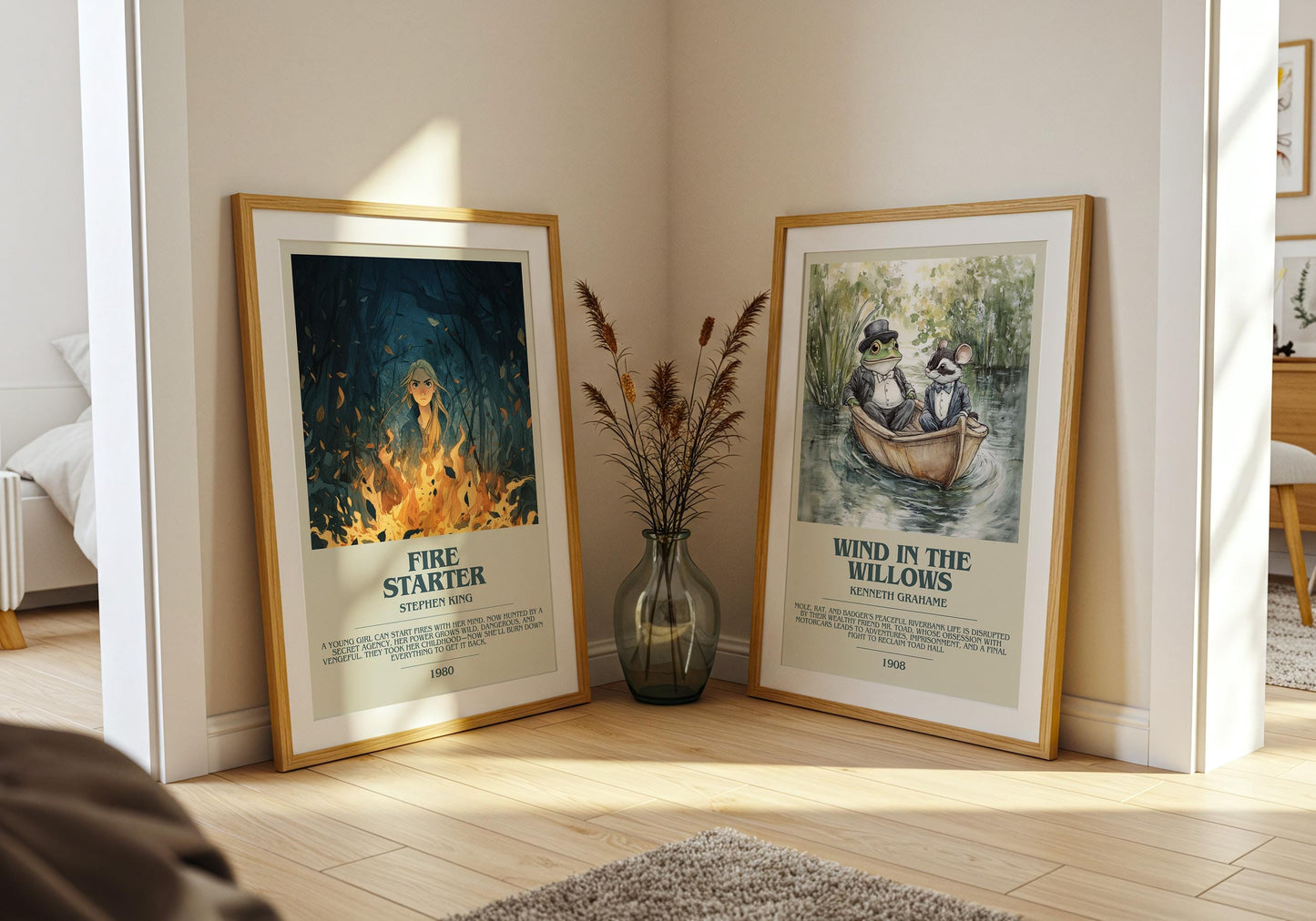 Fire Starter by Stephen King | Descriptive Book Poster | Modern