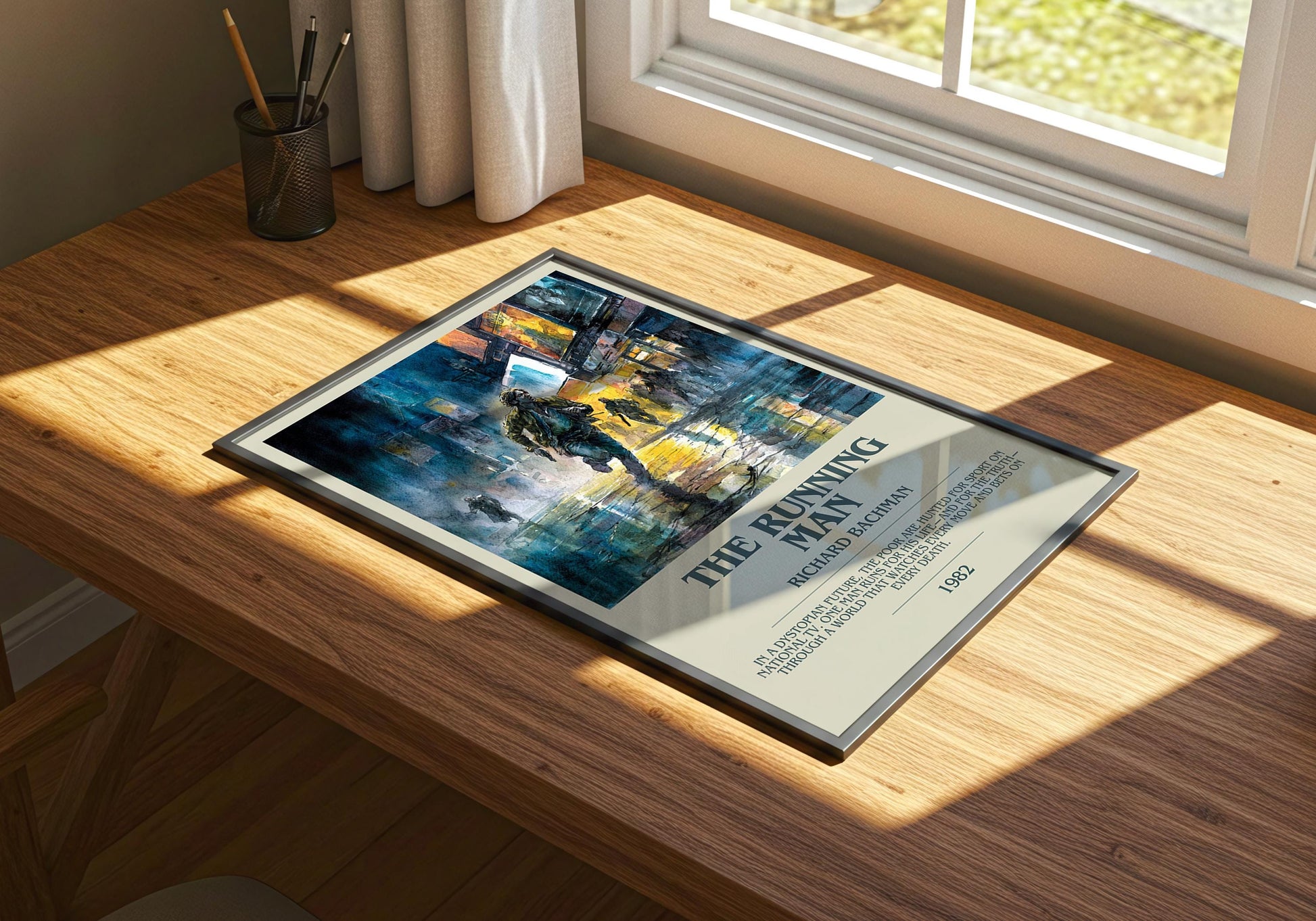 The Running Man by Richard Bachman | Descriptive Book Poster | Modern