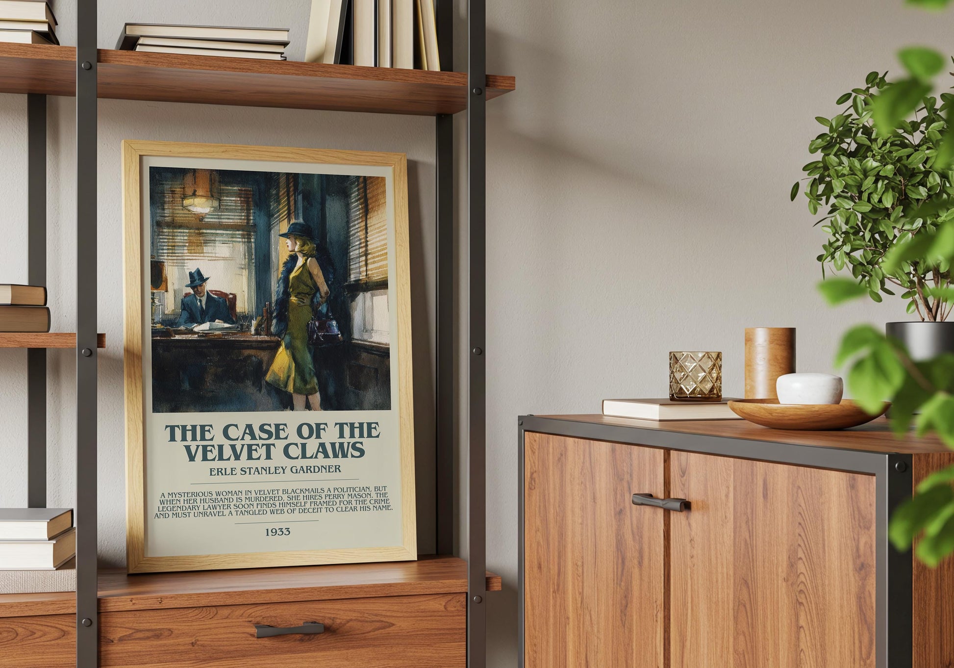 The Case of the Velvet Claws by Erle Stanley Gardner | Descriptive Book Poster | Modern