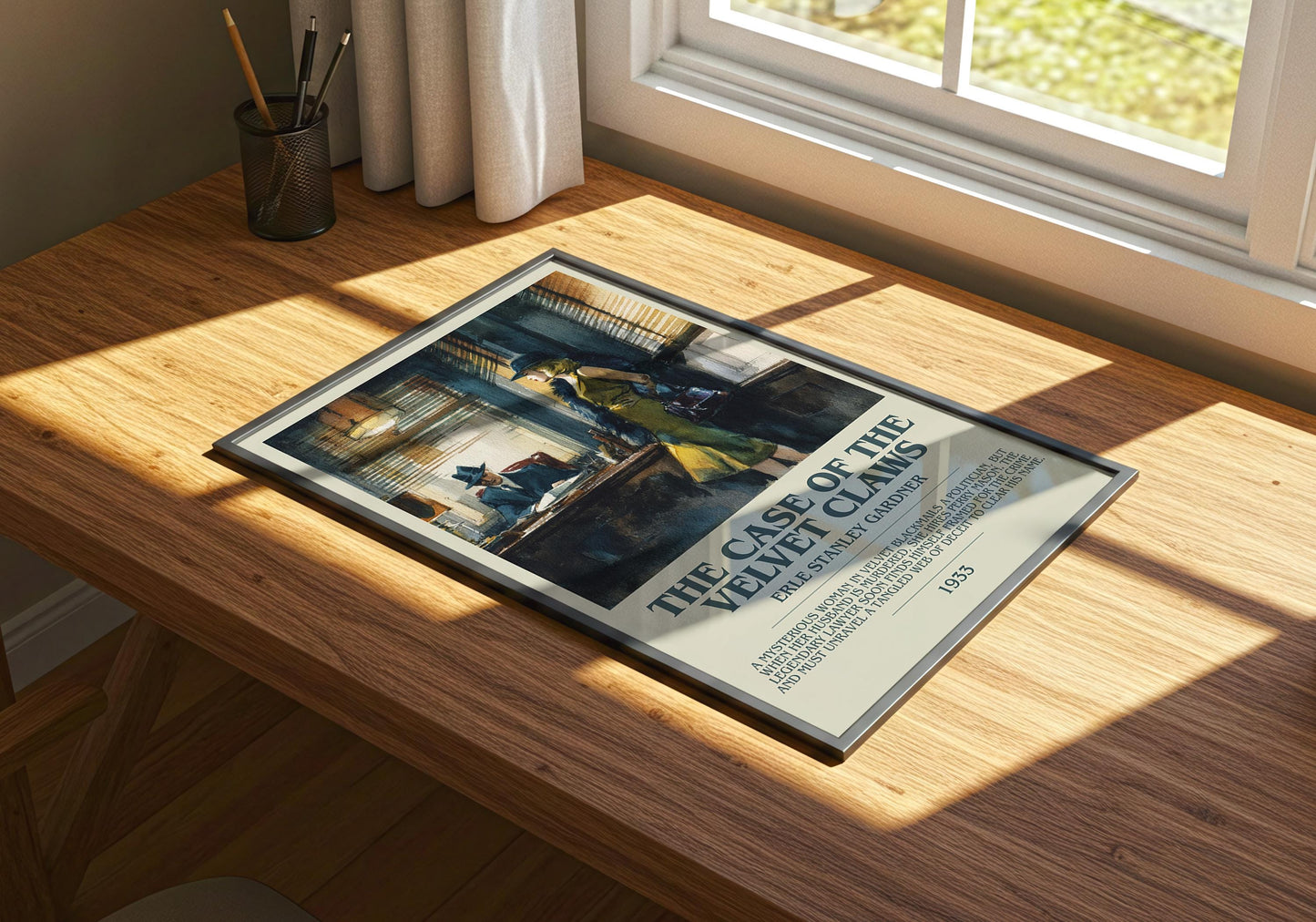 The Case of the Velvet Claws by Erle Stanley Gardner | Descriptive Book Poster | Modern