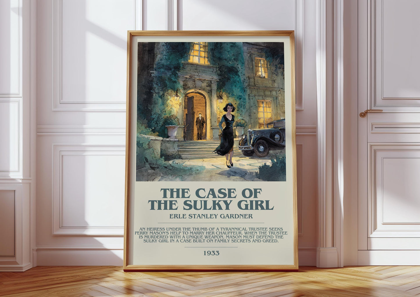 The Case of the Sulky Girl by Erle Stanley Gardner | Descriptive Book Poster | Modern