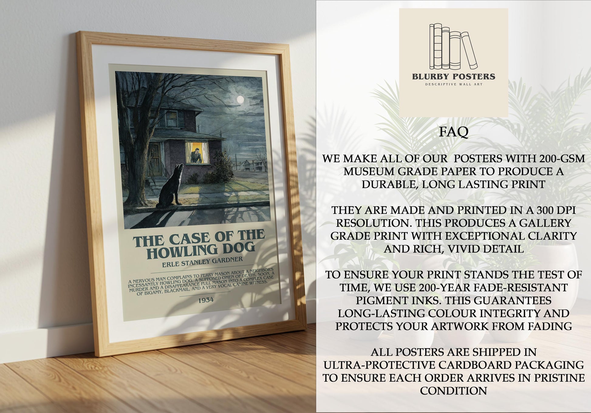 The Case of the Howling Dog by Erle Stanley Gardner | Descriptive Book Poster | Modern